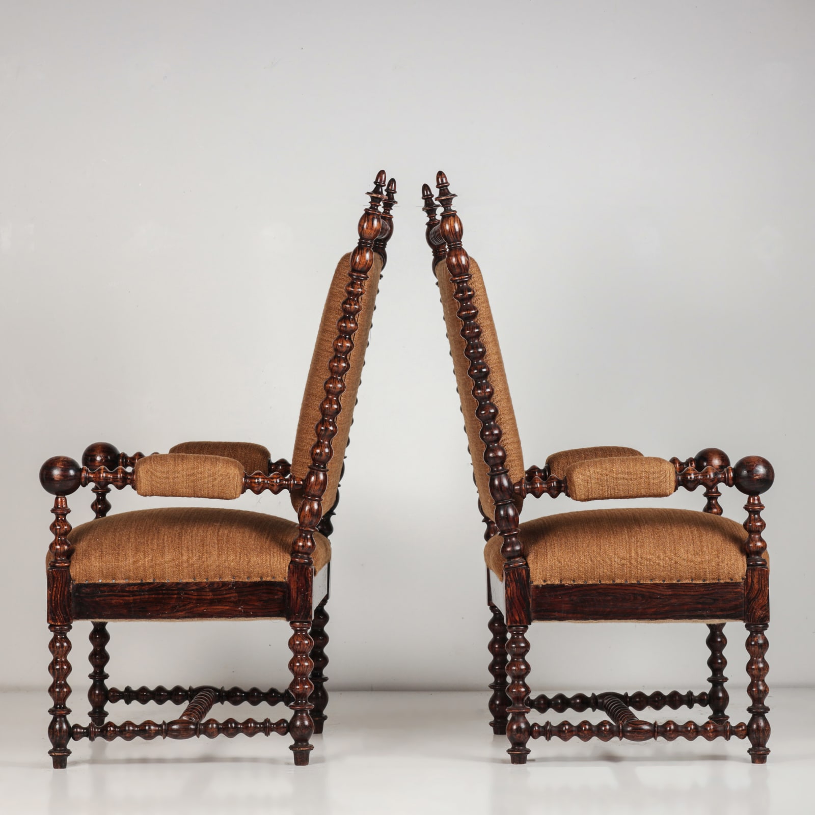 Faux Rosewood Armchairs