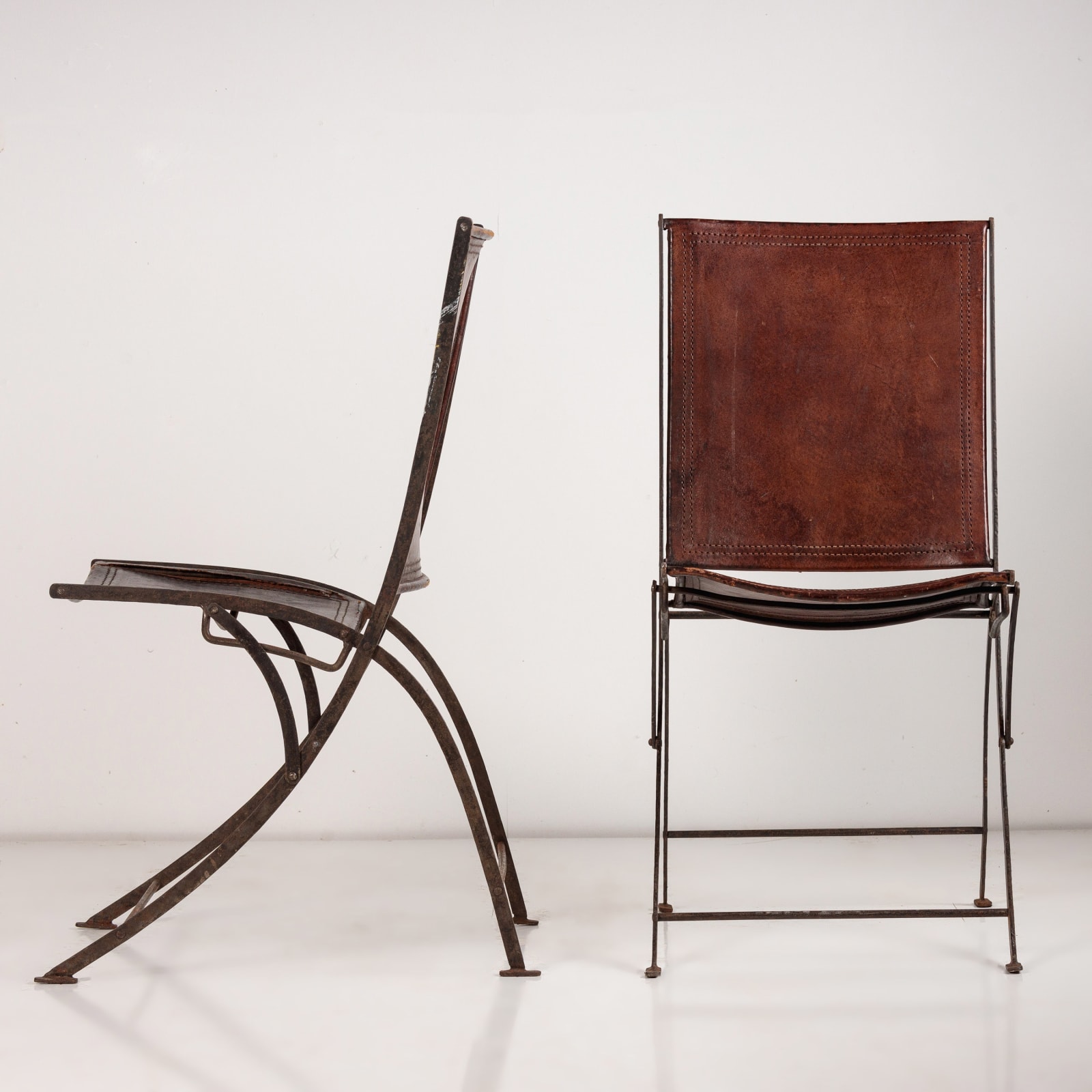 French Leather Chairs