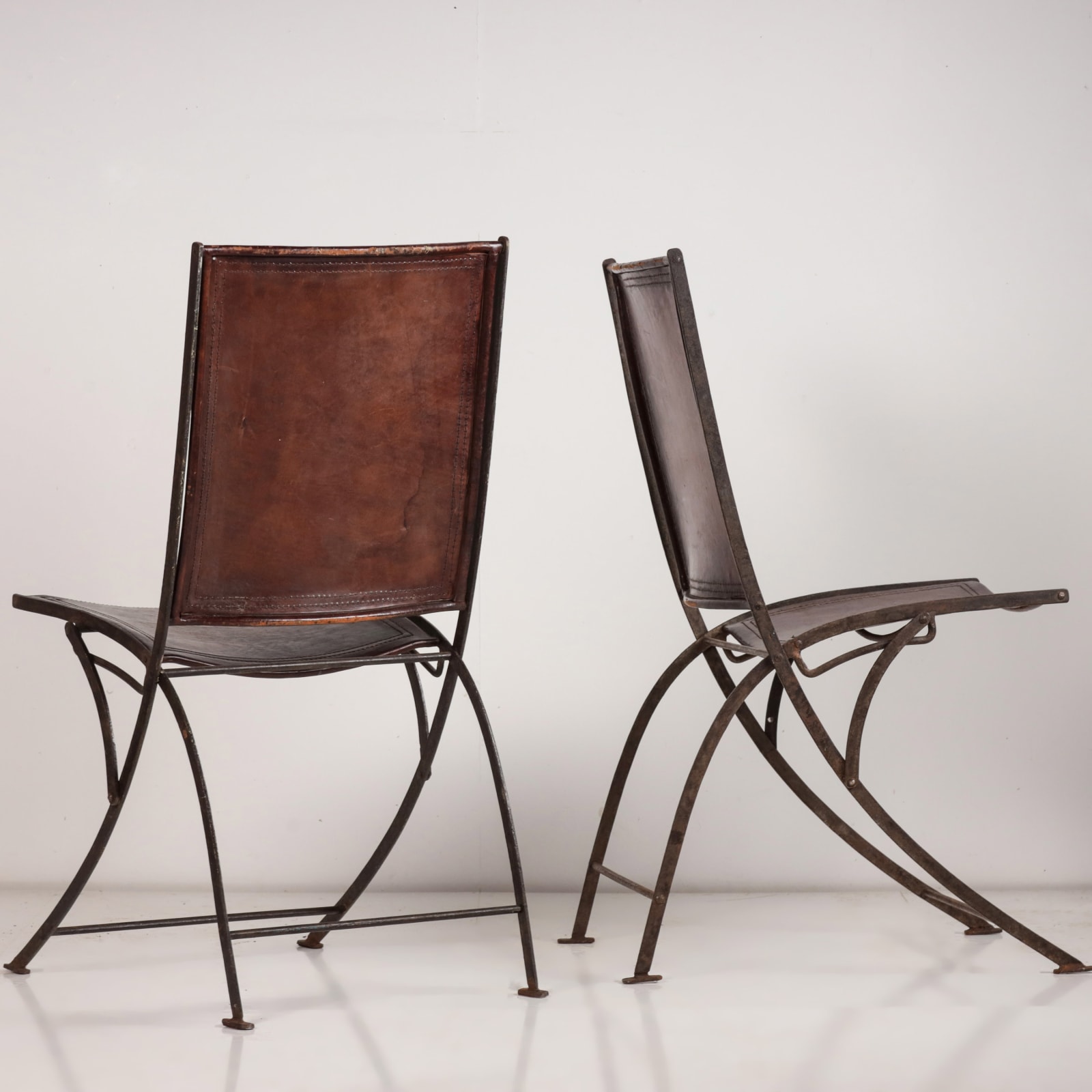 French Leather Chairs