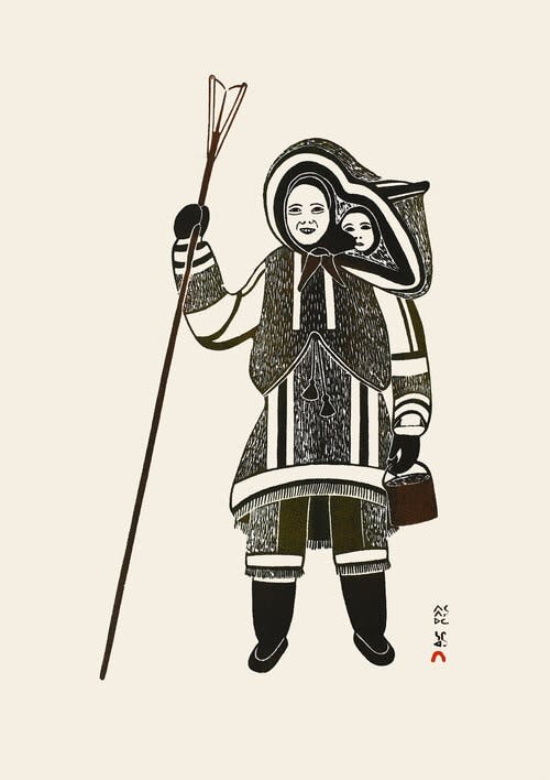 PETER PITSEOLAK, Fisherwoman, 1975 (Released 2020)