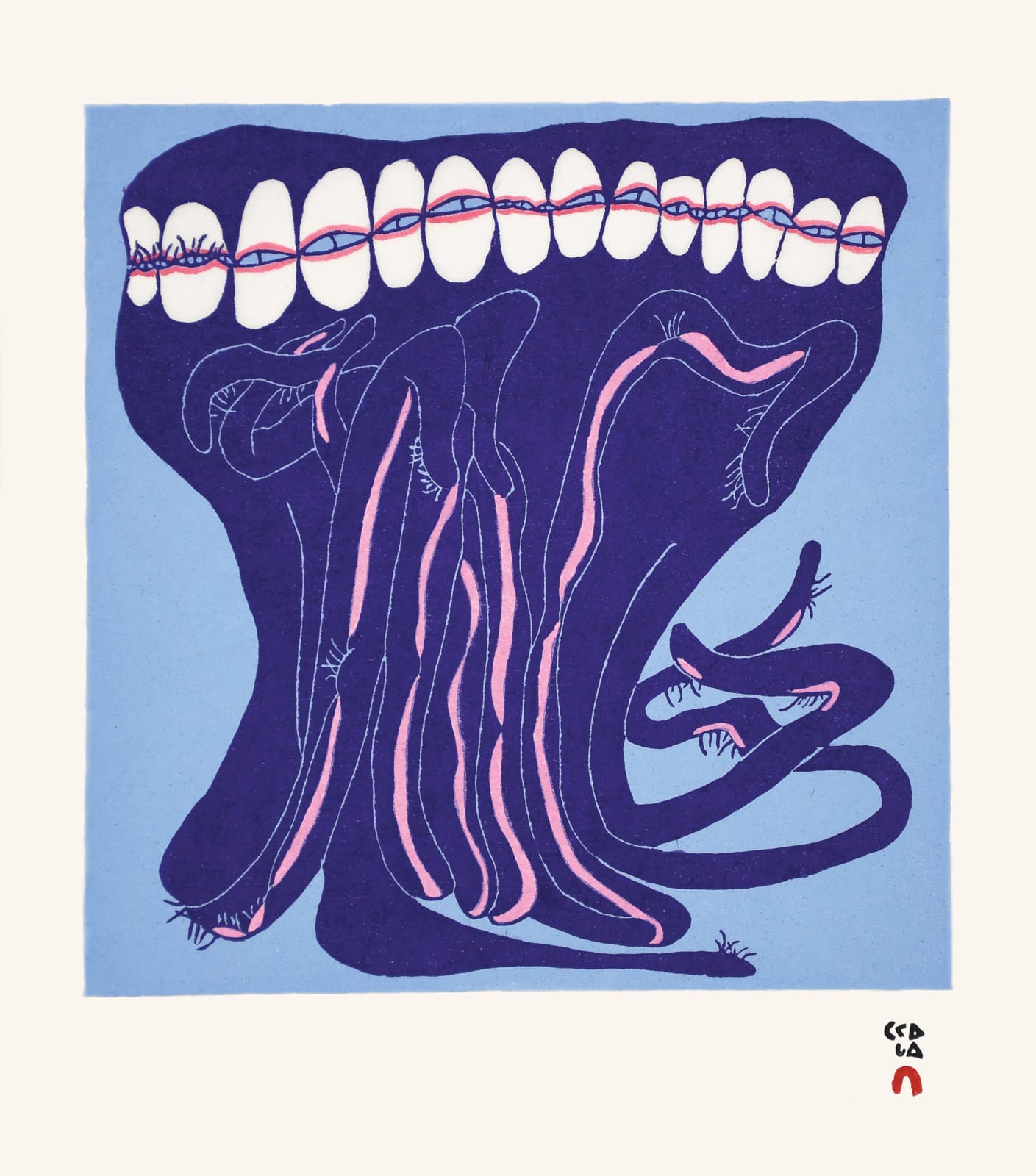 SHUVINAI ASHOONA, Purple Octopus, 2024