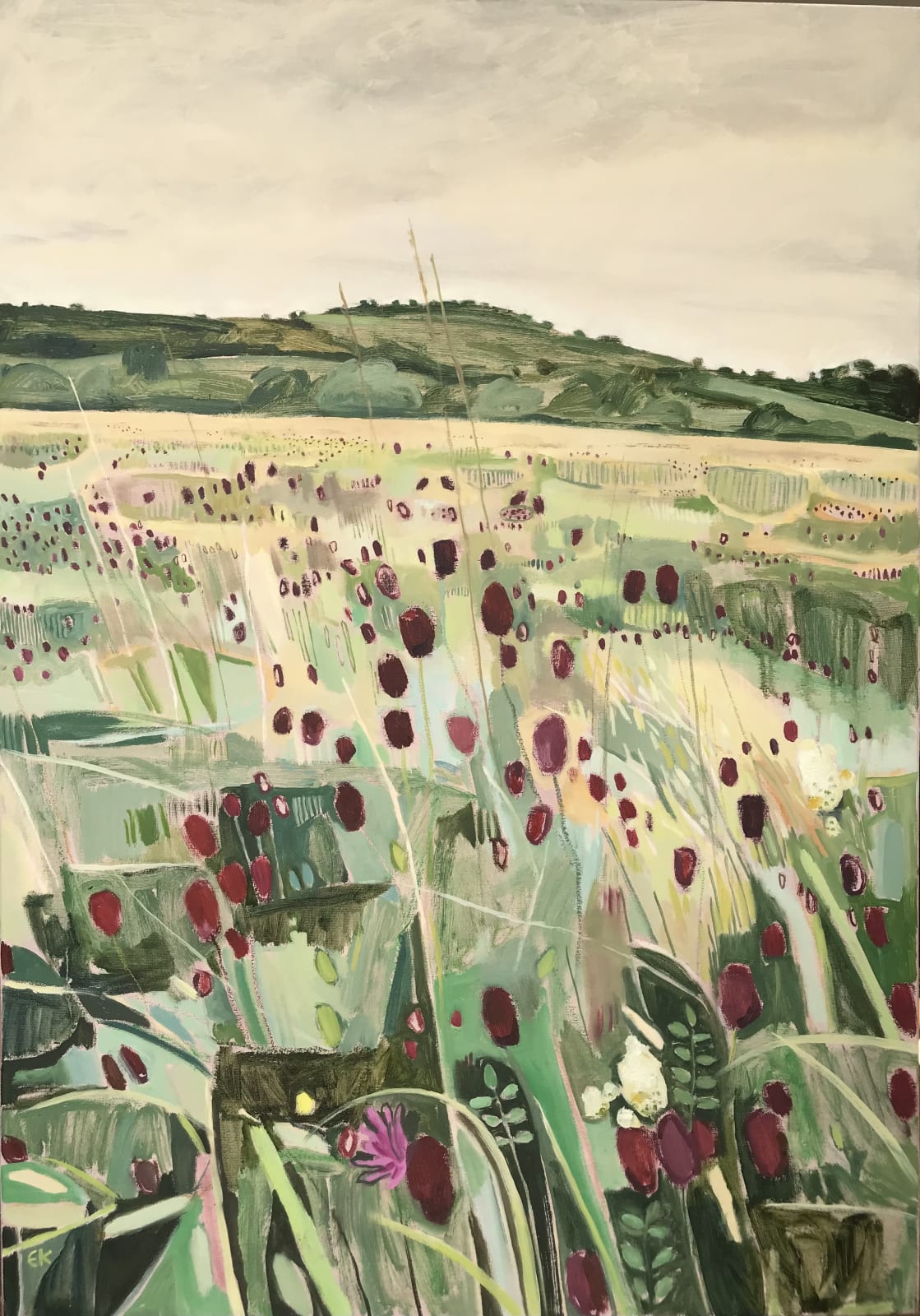 Elaine Kazimierczuk, Long Mead View with Great Burnet, 2023