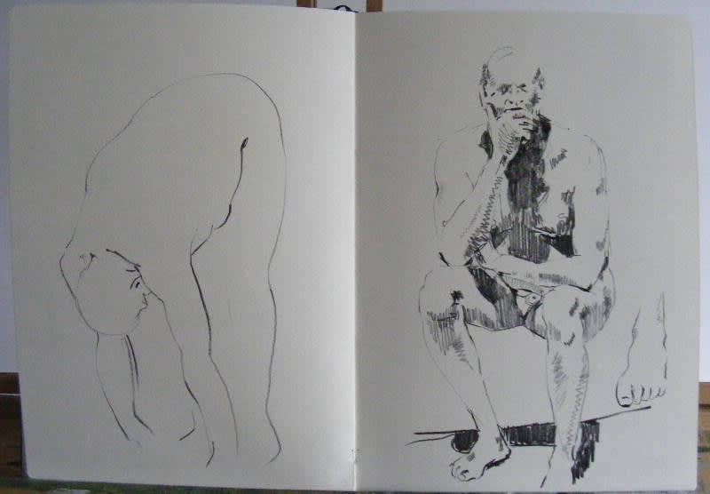 Sketch book, nude studies