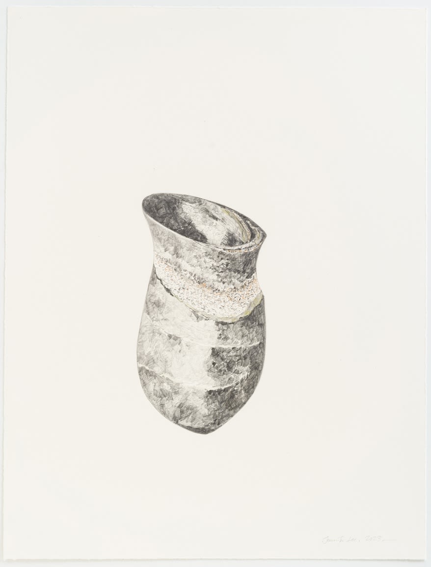 ジェニファー・リー, JL 928 (Dark metallic, haloes angled rust ring, traces, tilted shelf), 2023