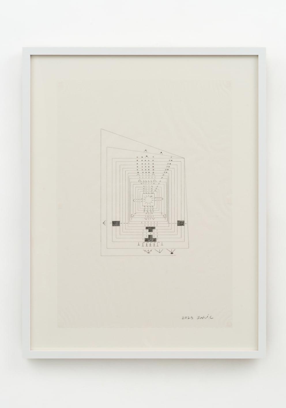 力石 咲, 《結晶集合体_ 35》結晶構造図, 2023