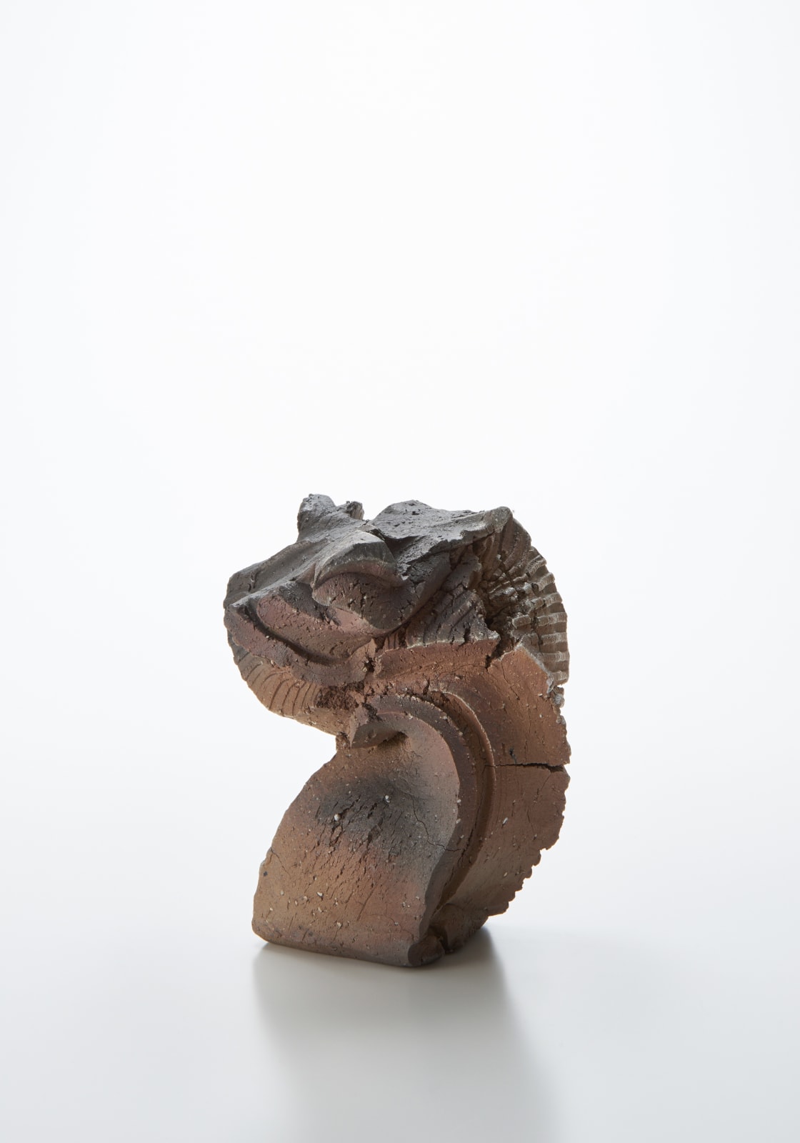 道川 省三, Sculptural Form 自然釉炭化, 2018