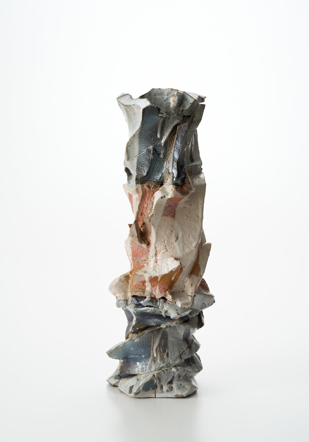 道川 省三, Stratum - Shino Natural Ash Sculptural Form, 2025