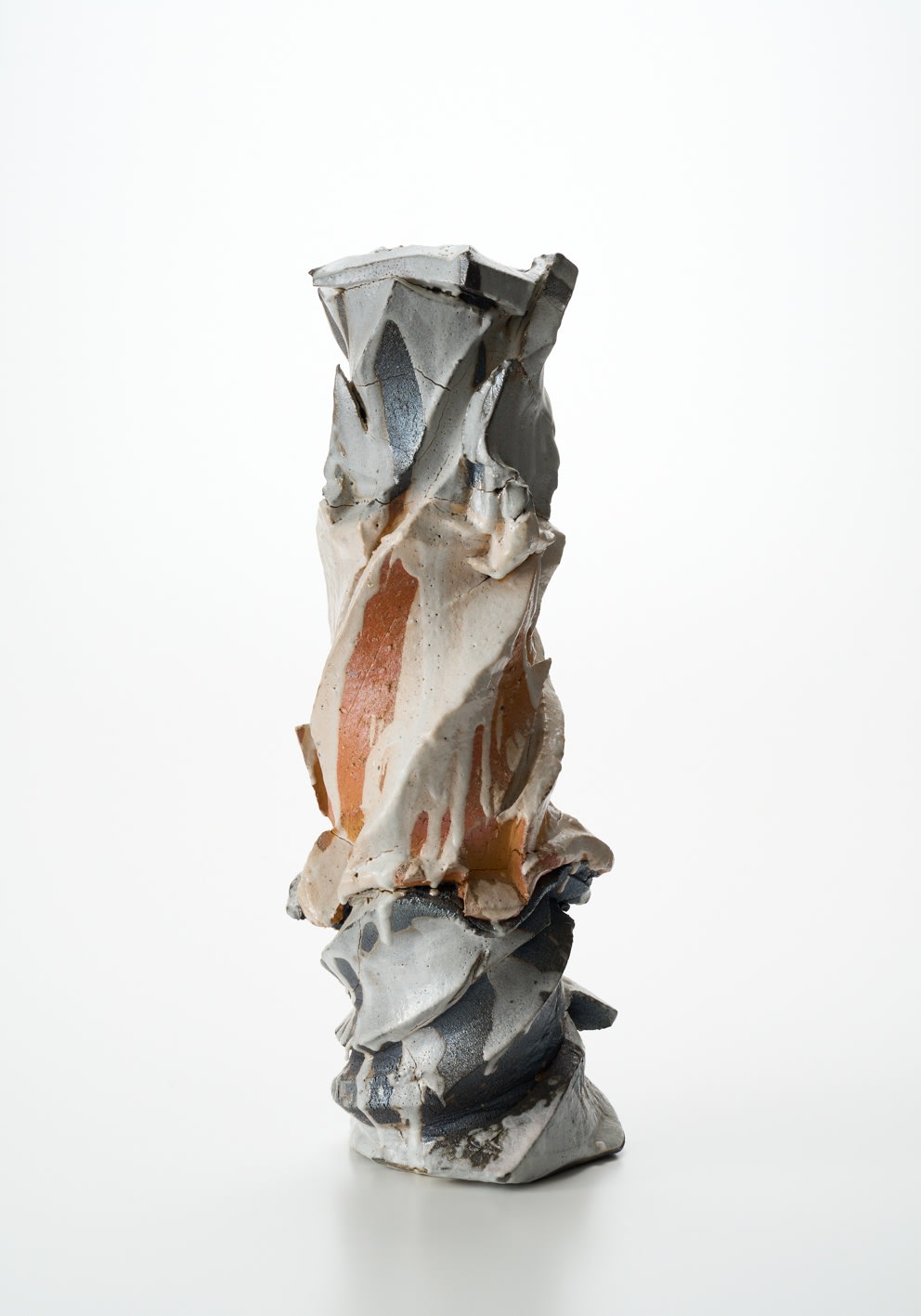 道川 省三, Stratum - Shino Natural Ash Sculptural Form, 2025