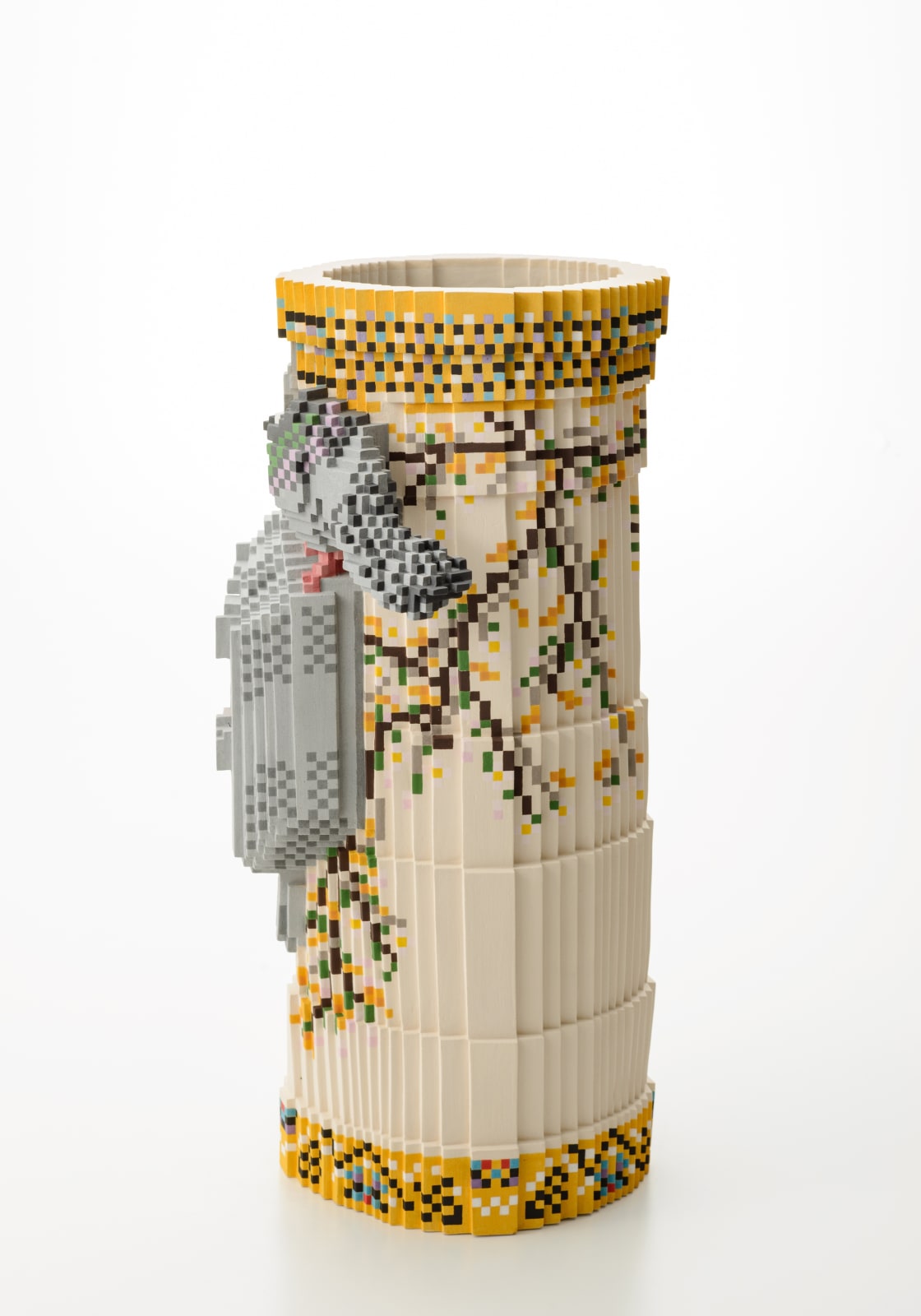 増田 敏也, Low pixel CG「オマージュ（筒形信号機鳩細工桜）」, 2018