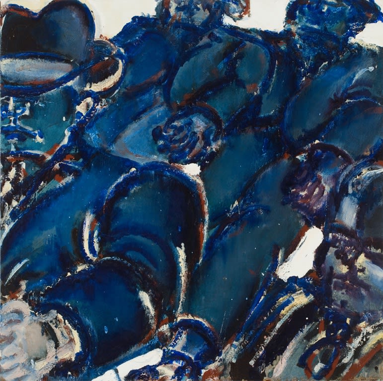 Lester Johnson, Untitled (Blue Men), 1970