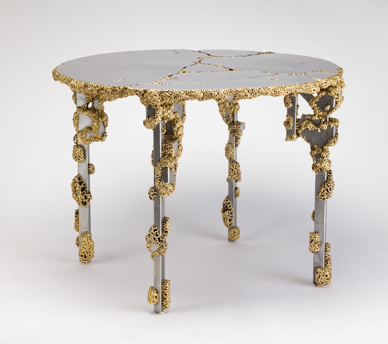 Jack Craig, Dripped Bronze Tectonic Table, 2024