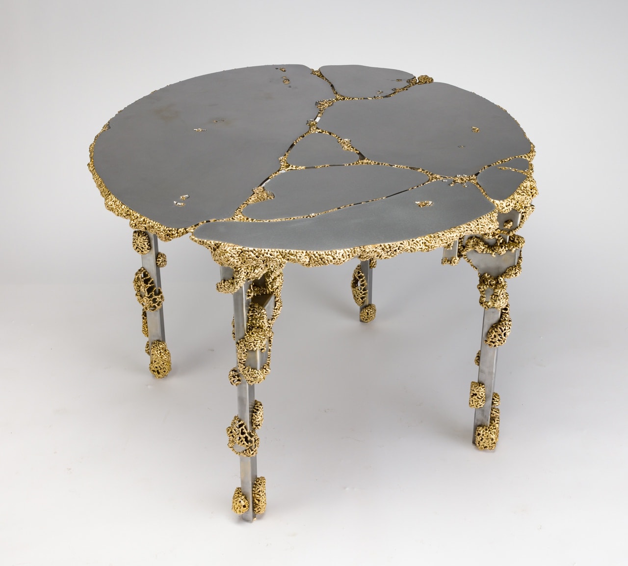 Jack Craig, Dripped Bronze Tectonic Table, 2024