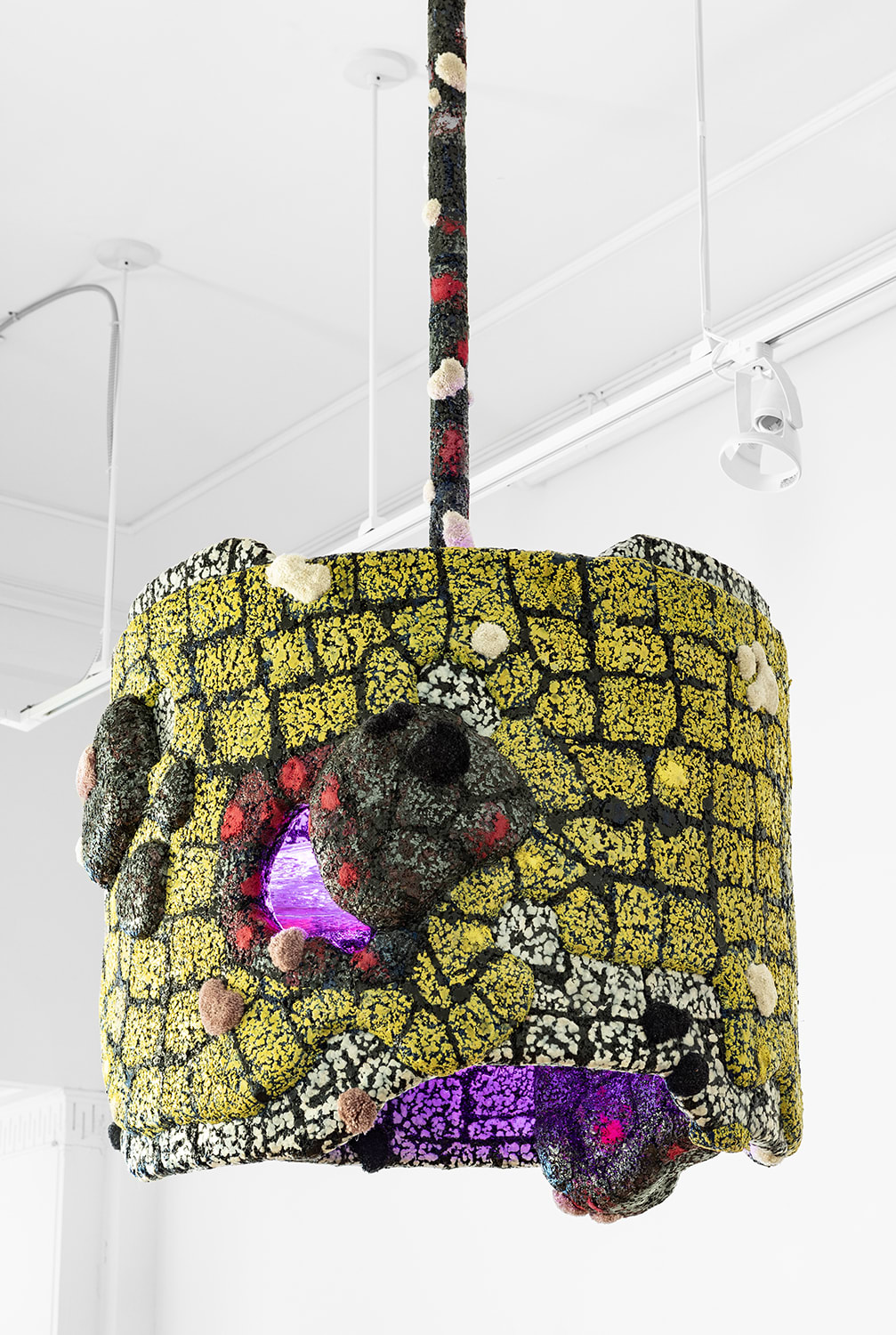 Astrobleme - 2024 Molded carpet, wood, steel, glass, lighting 28.5 x 36.5 x 33 inches