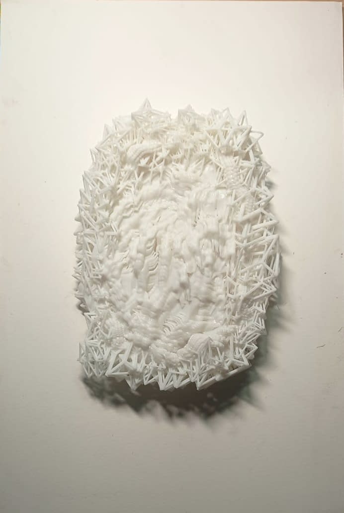 Viraag Desai, After the Void II Resin on Paper, 2022 16.5 x 13.5, 2022