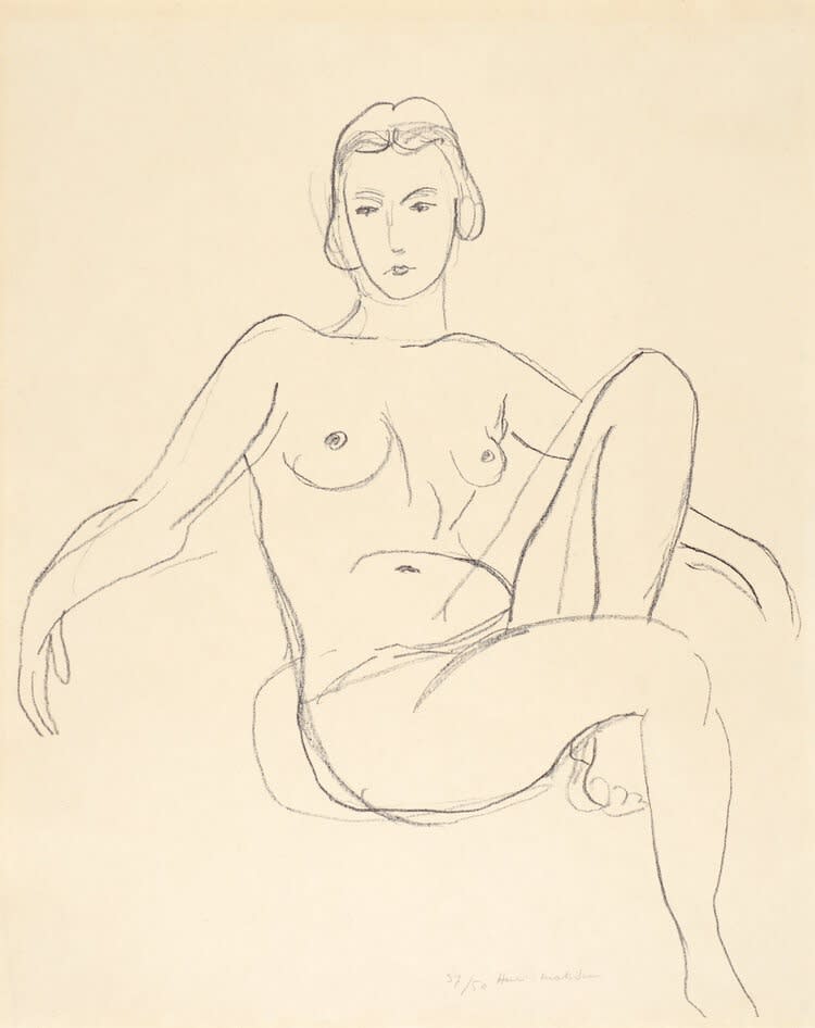 Henri Matisse, Nu assis les bras étendus, 1925