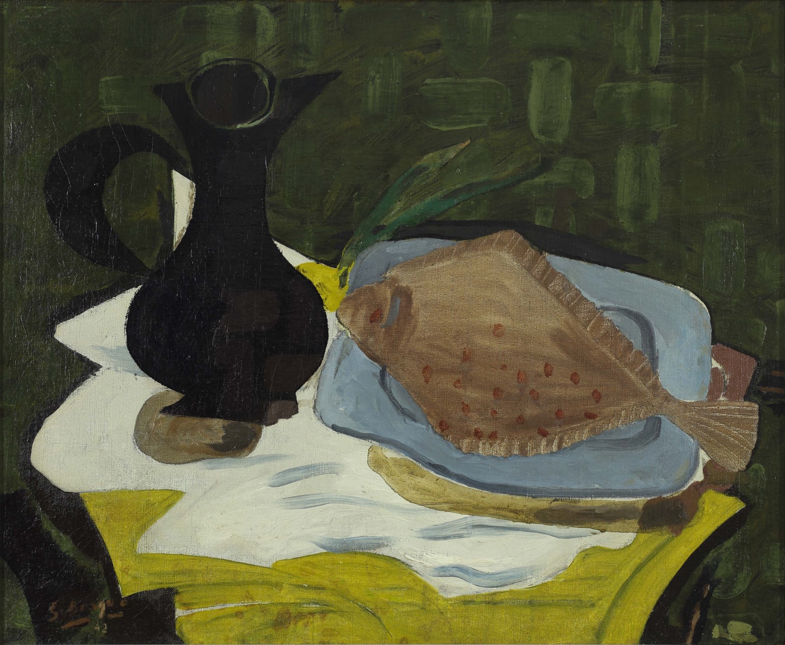 Georges Braque, Pichet noir et limande, 1942
