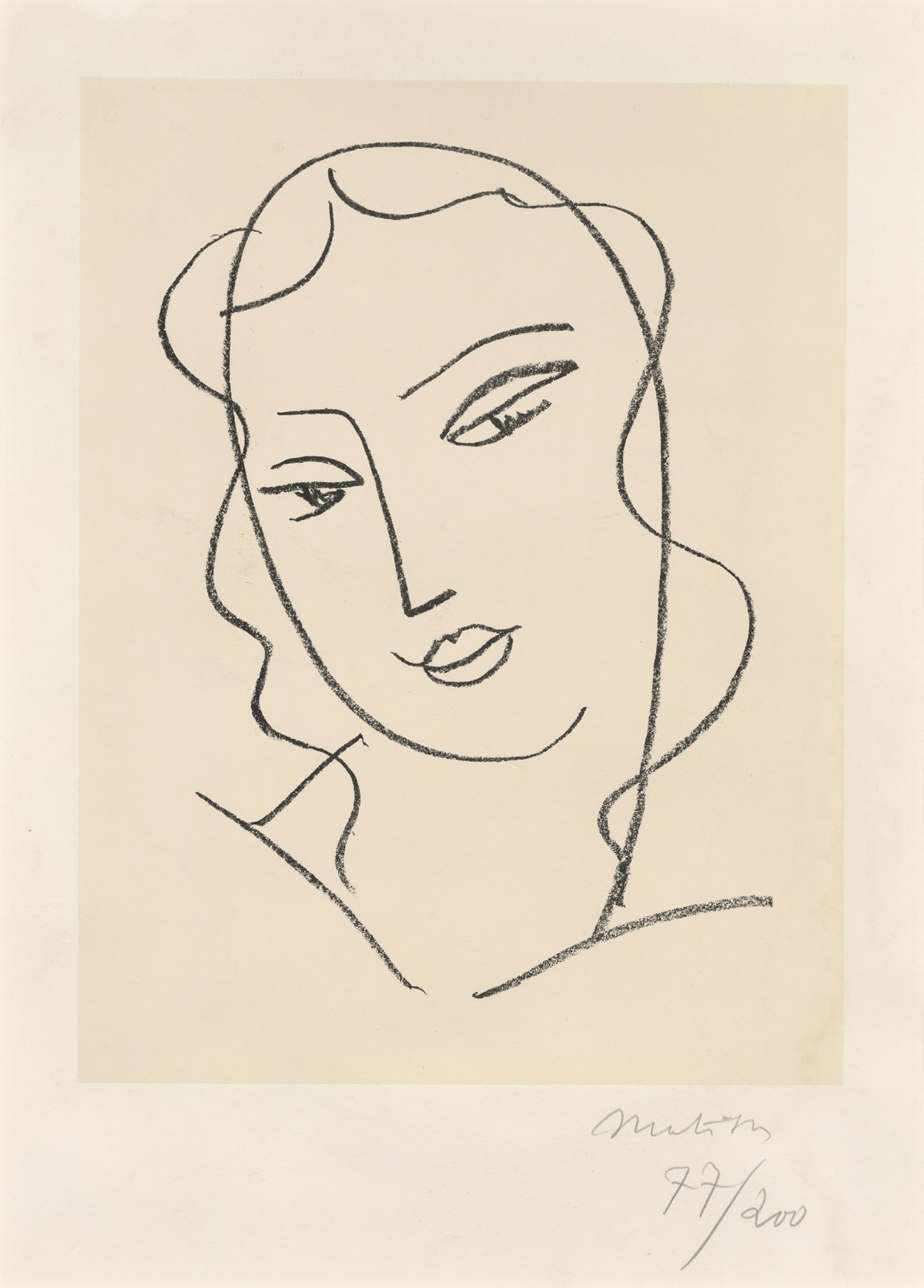 Henri Matisse, Etude pour la Vierge, Tête voilée, 1950-51