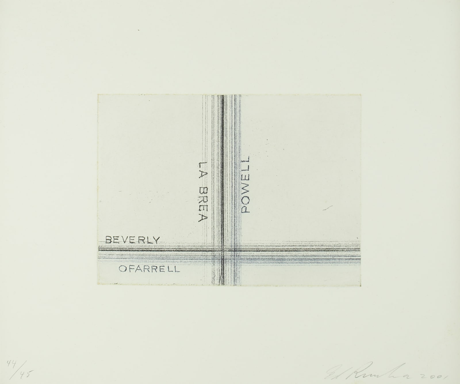 Ed Ruscha, La Brea, Powell, 2001