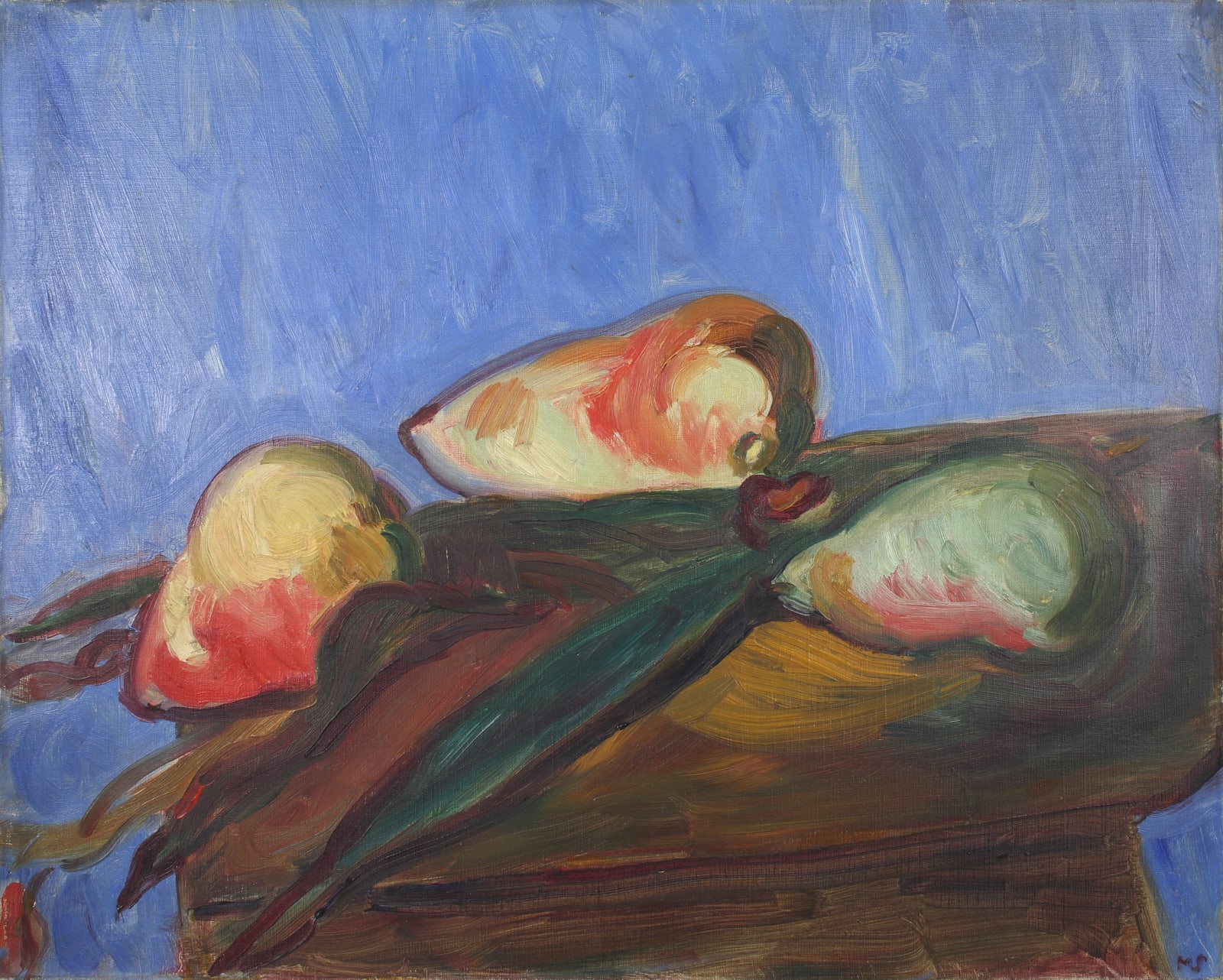 Matthew Smith, Pears with a Blue Background, 1937