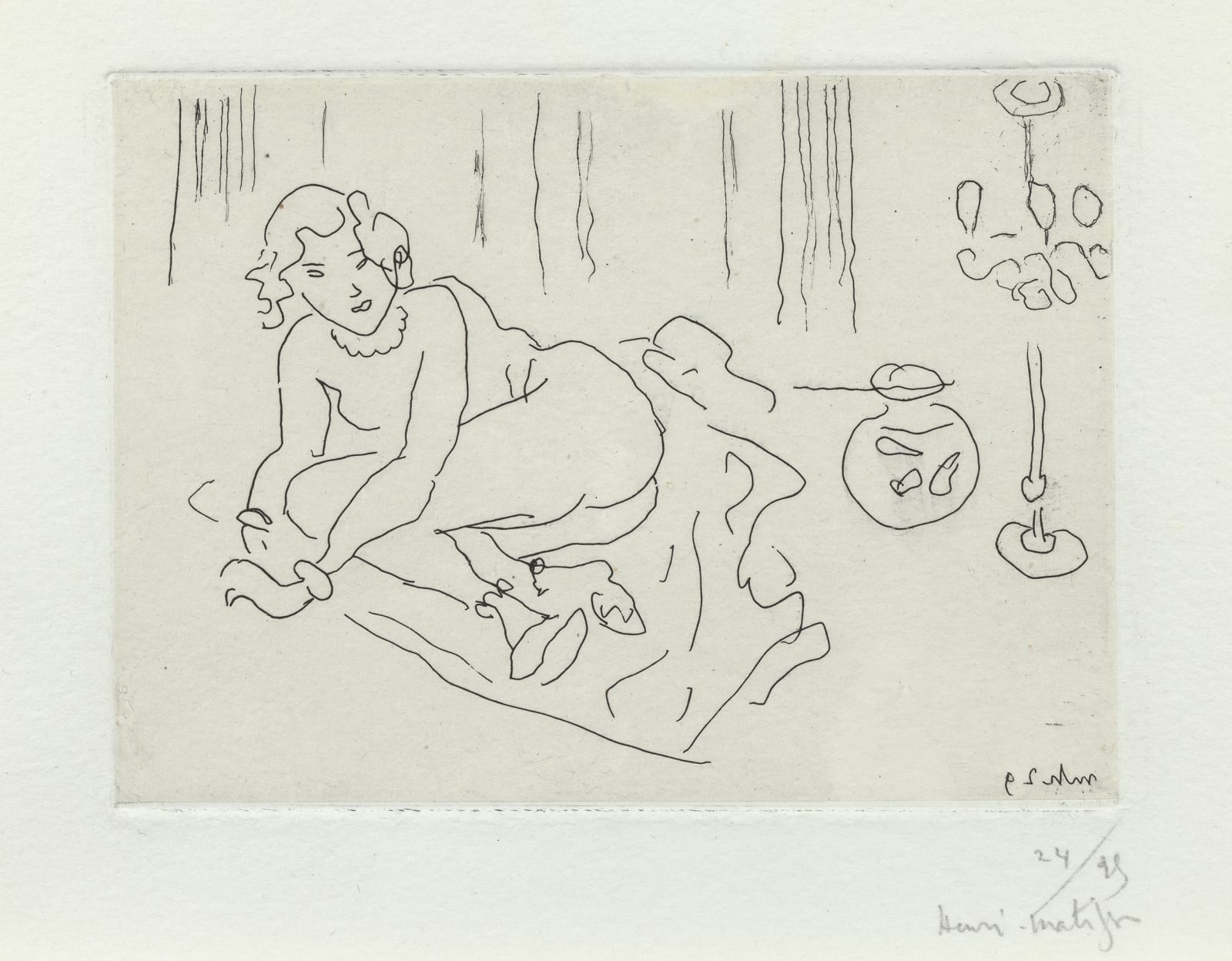 Henri Matisse, Nu couché. Intérieur à la lampe vénitienne, 1929