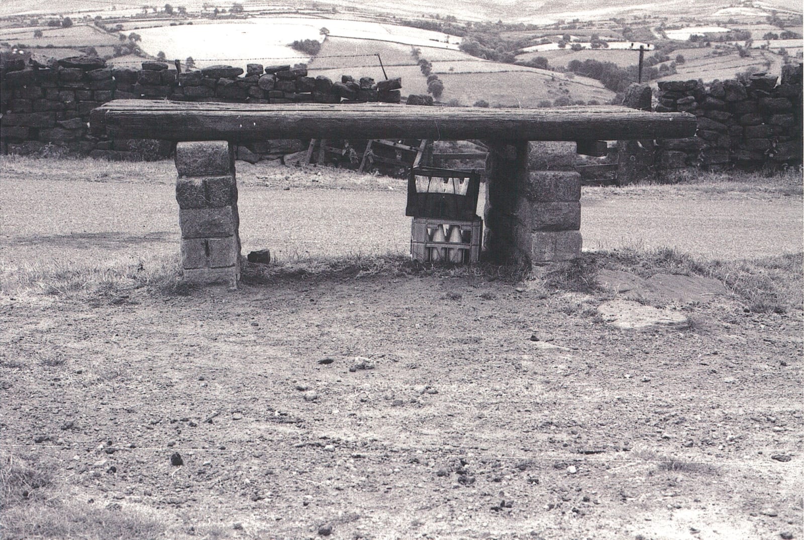 William Tillyer, The Furnished Landscape - Milk Stands, 1977