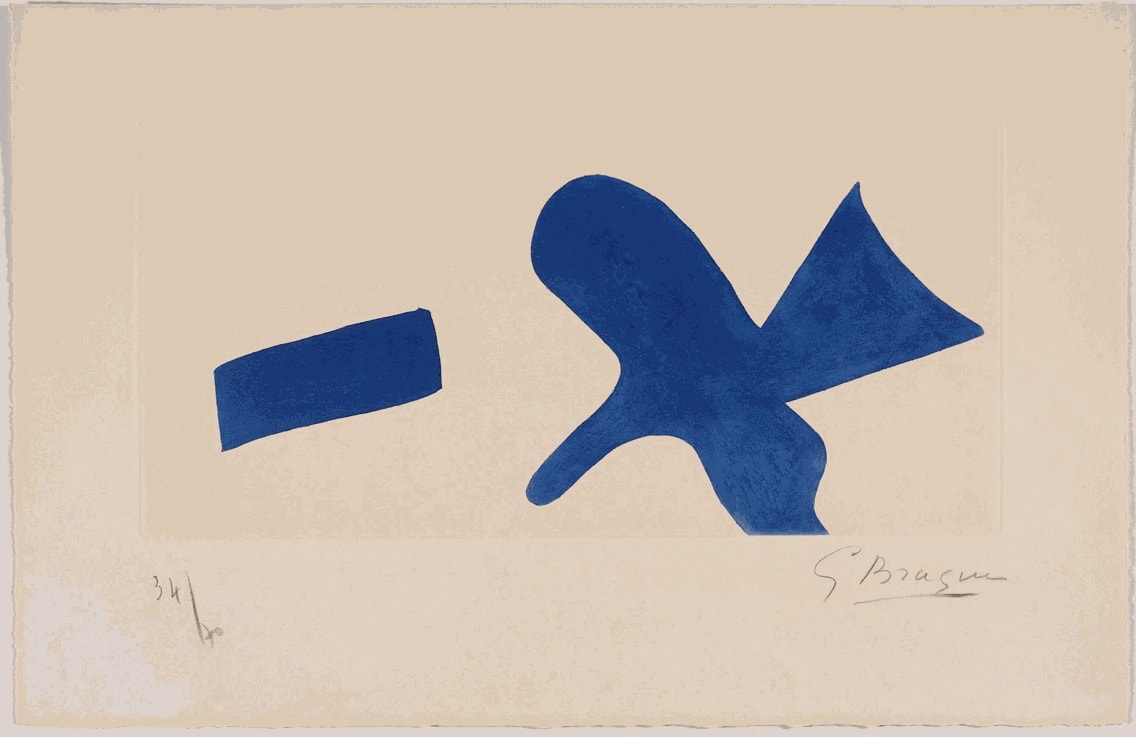 Georges Braque, L'oiseau bleu, 1960