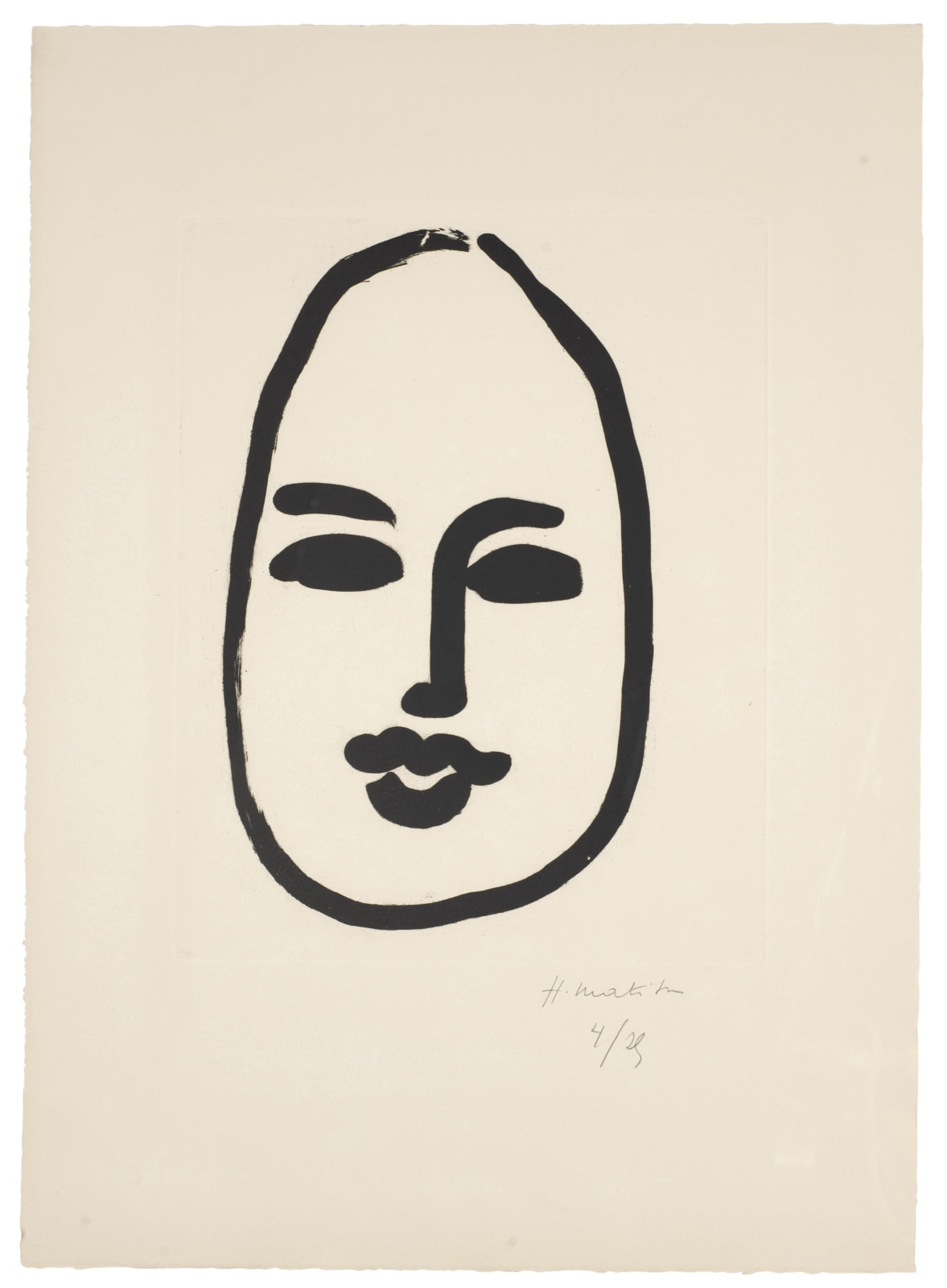 Henri Matisse, Masque d’apres D.A. II, 1948