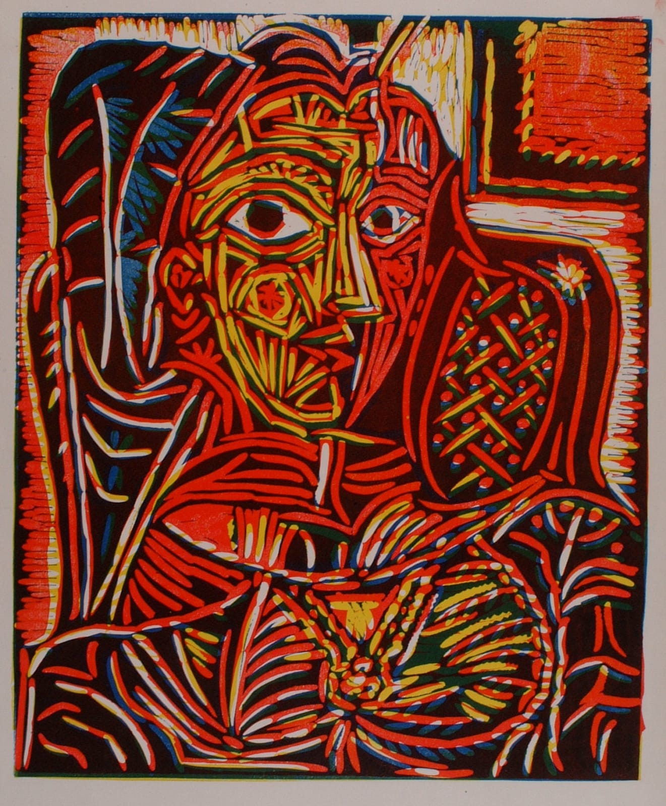 Pablo Picasso , Portrait de Jacqueline au Fauteuil , 1958