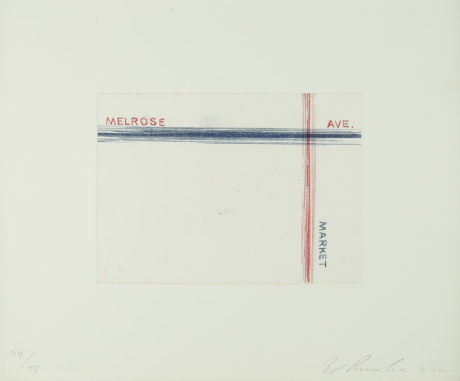 Ed Ruscha, Melrose, Market, 2001