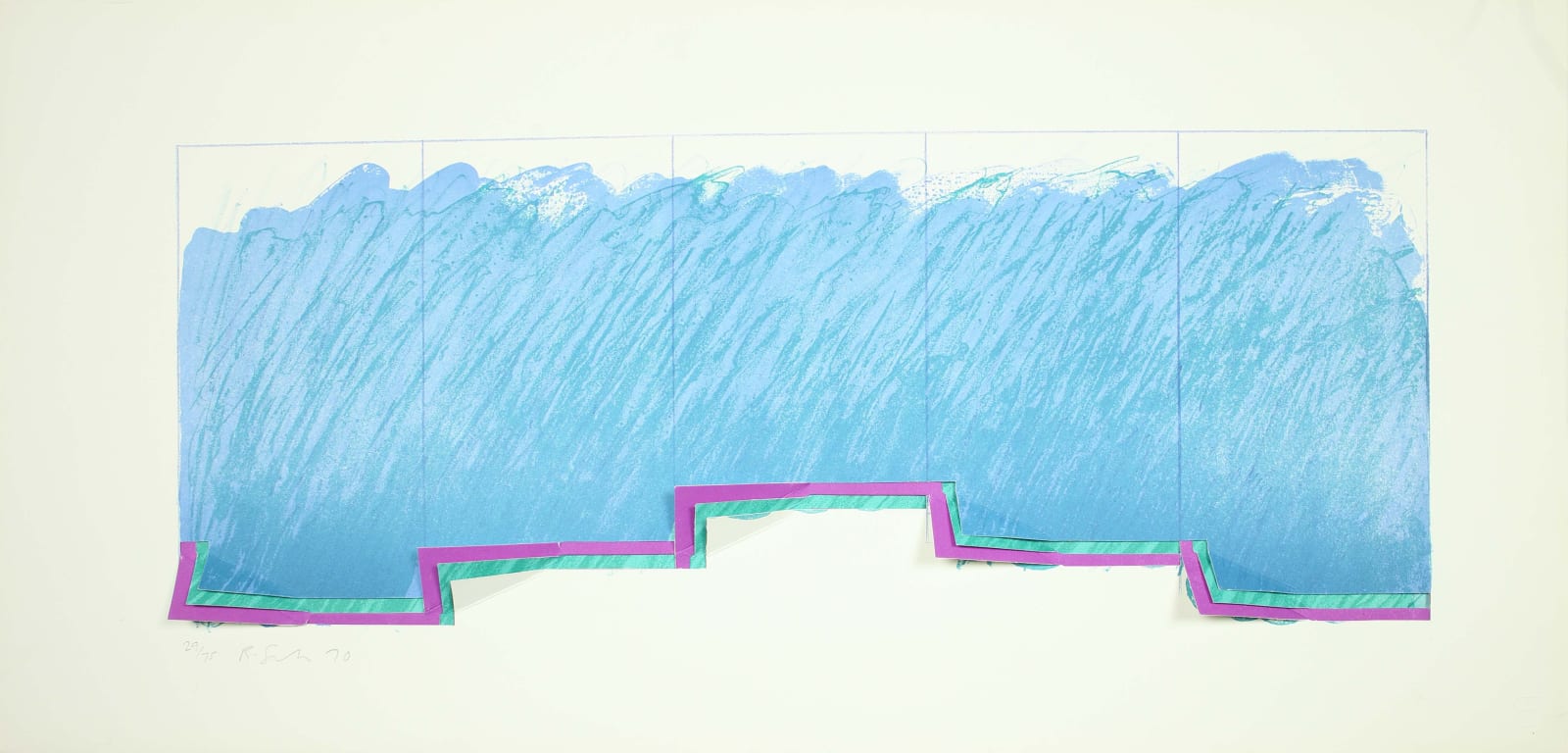 Richard Smith, Horizon VI (blue, purple, green), 1970