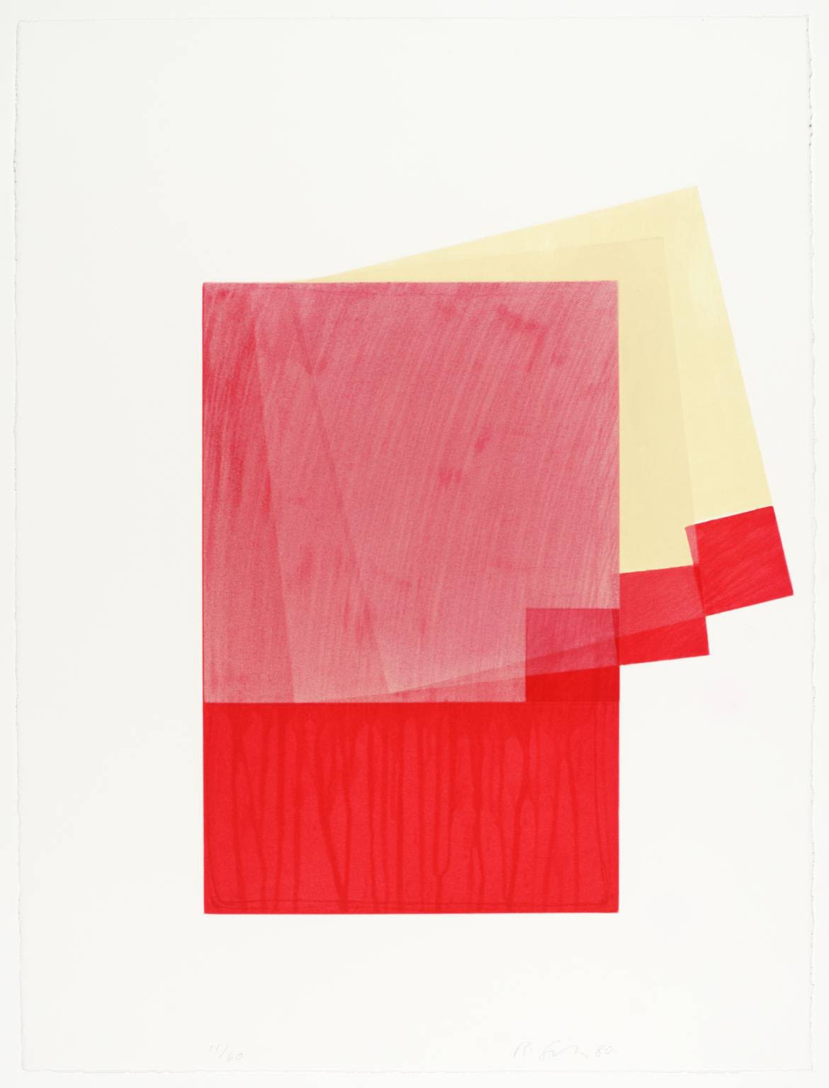 Richard Smith, Drawing Boards I (red / yellow), 1980