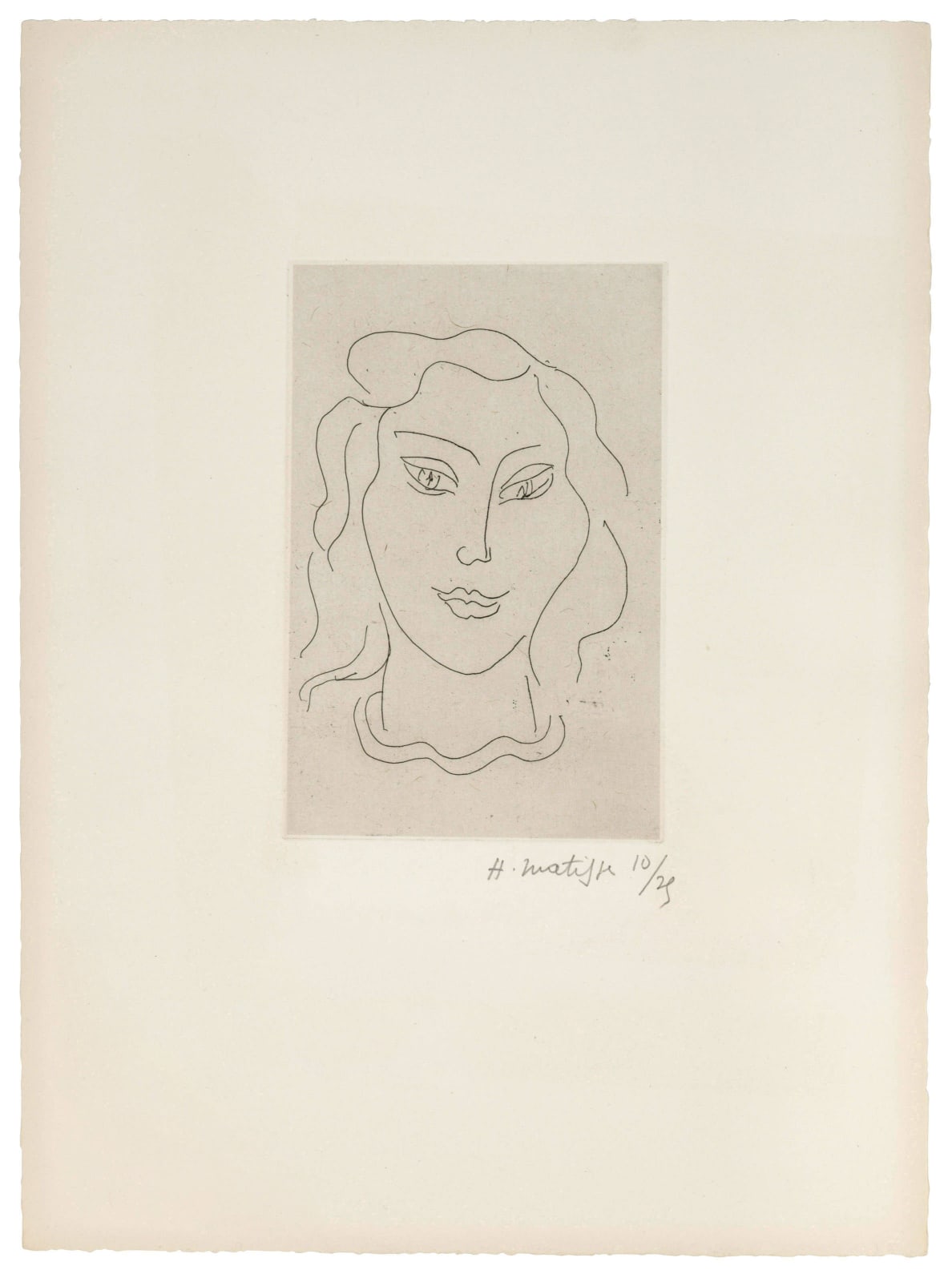 Henri Matisse, Jeune femme au collier serpentin, 1946