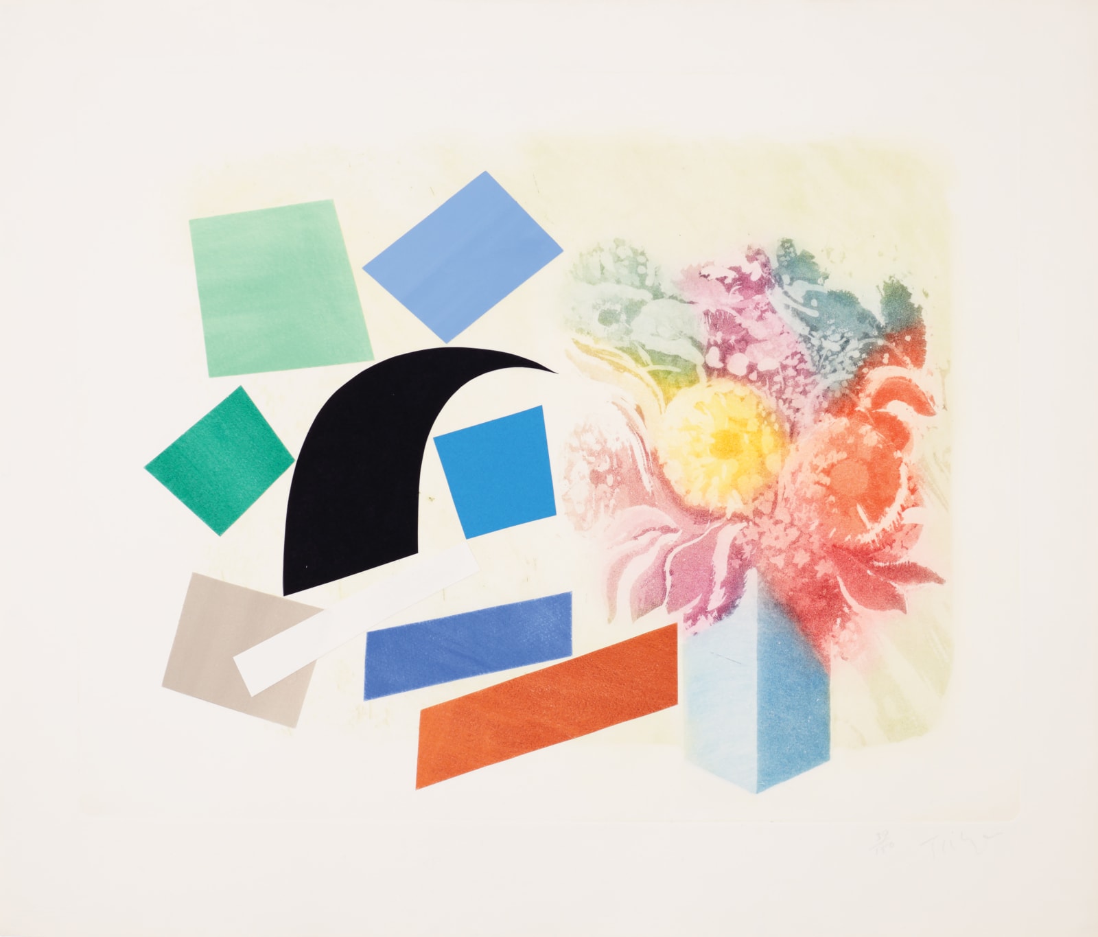 William Tillyer, Black Bridge III - Living by the Esk XVI, 1983