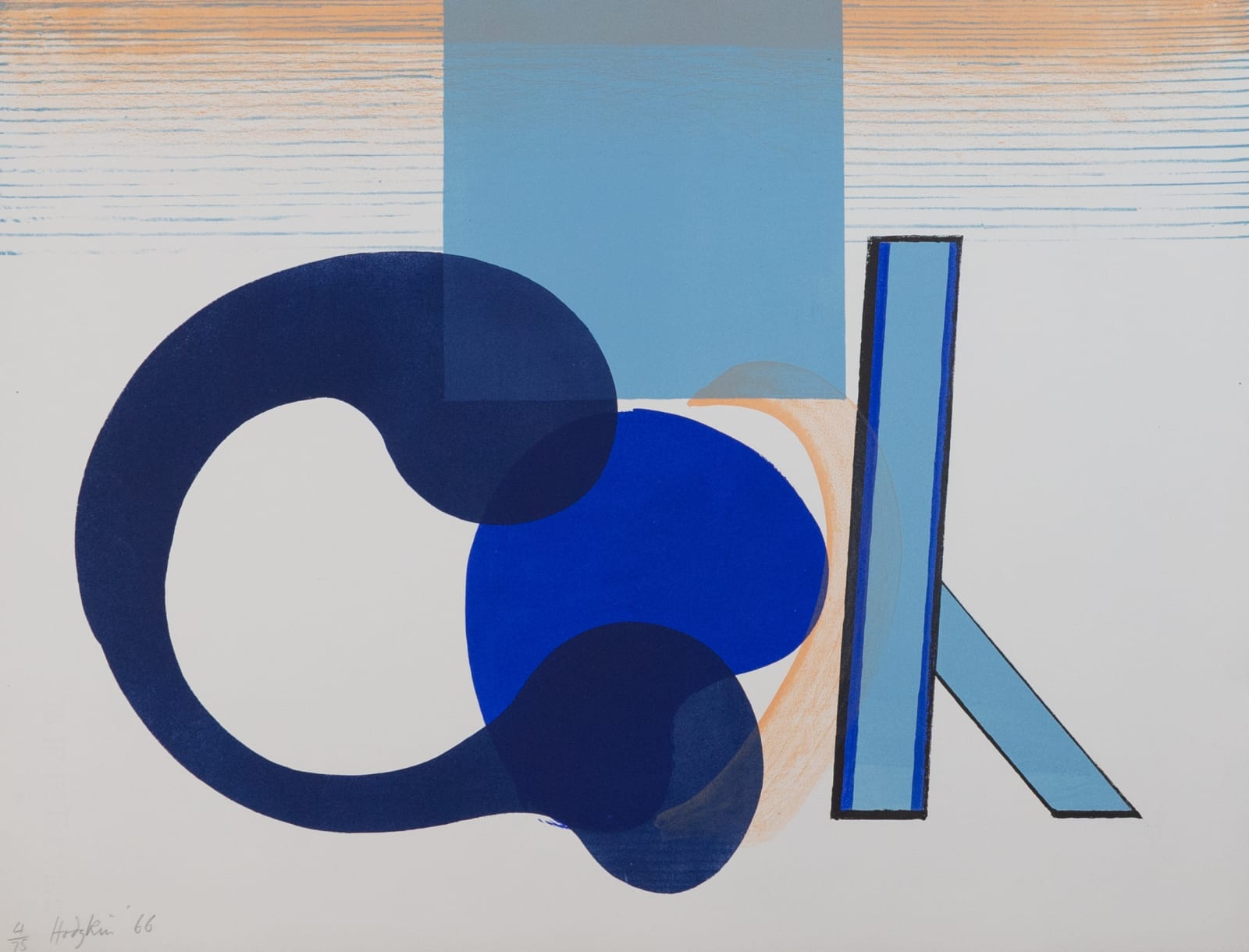 Sir Howard Hodgkin, Interior with Figure, from ‘5 Rooms’, 1966