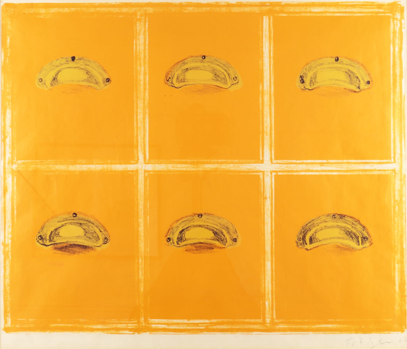 William Tillyer, Six Drawer Pulls, 1966