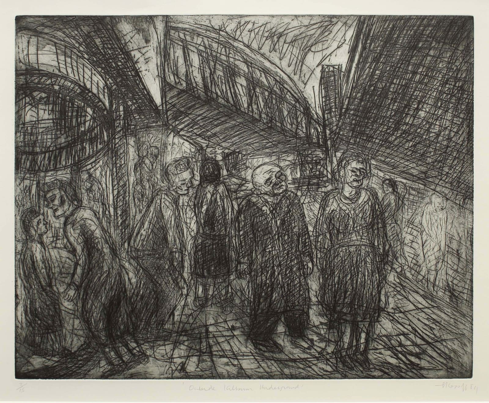 Leon Kossoff, Outside Kilburn Underground, 1984