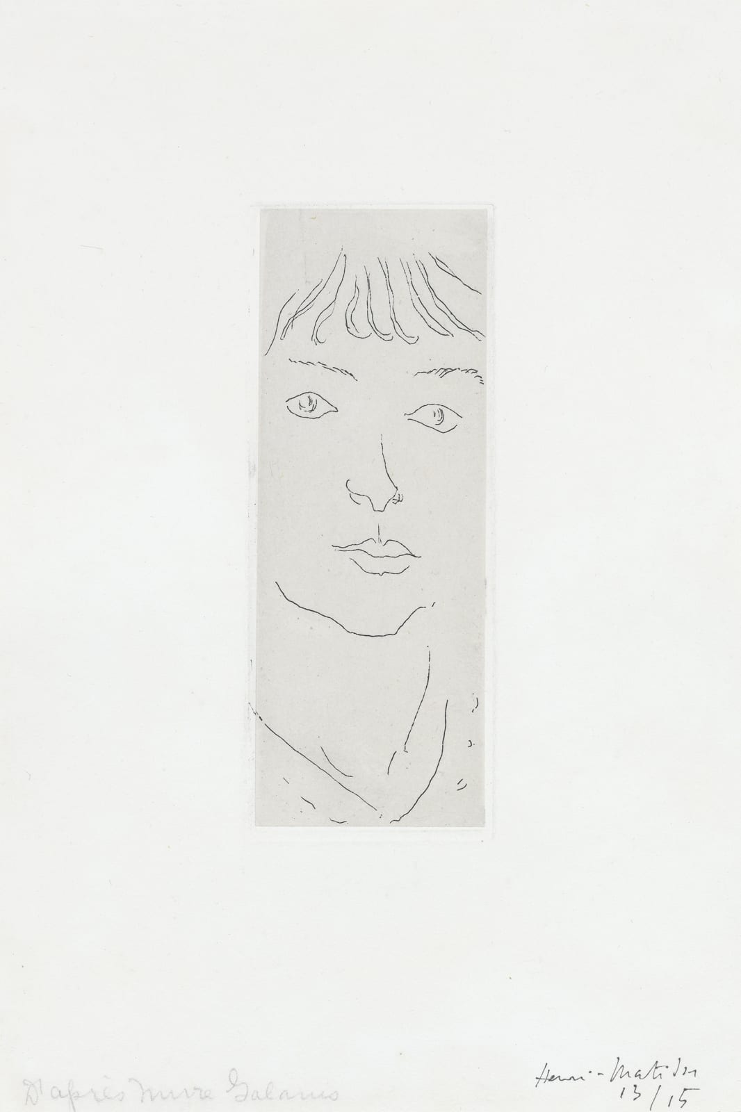 Henri Matisse, Fanny de face, 1914