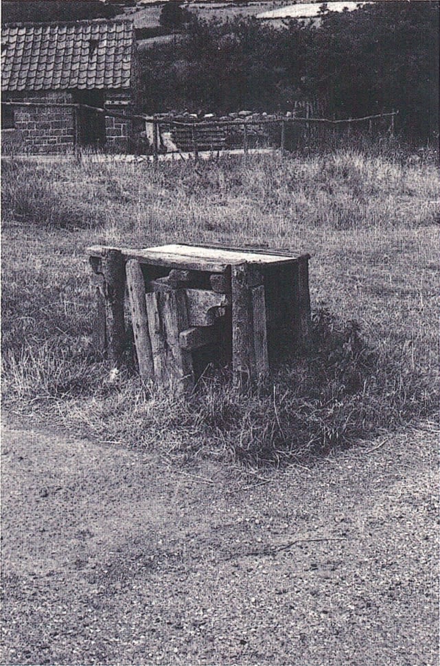 William Tillyer, The Furnished Landscape - Milk Stands, 1977