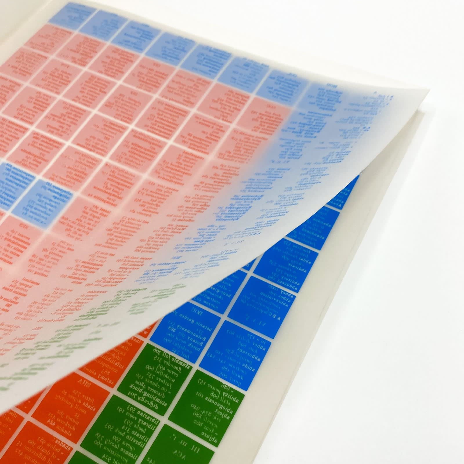 William Tillyer, Thesaurus Grid (Circle Pamphlet 4), 1966/1970