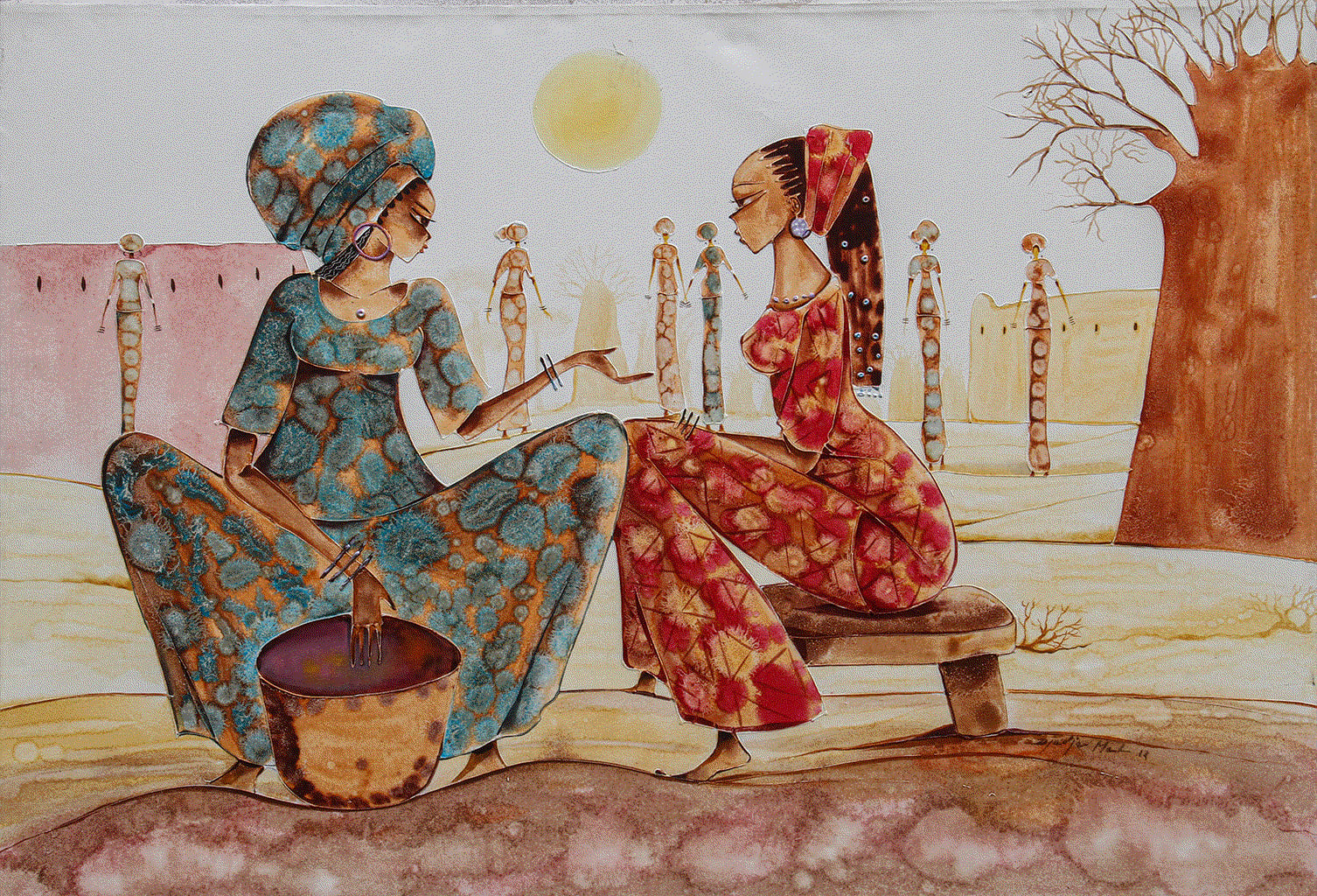 Discover the stunning works of artist Djedje Mel, including