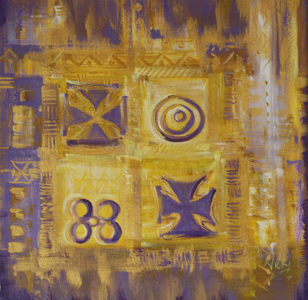 Victoria Adoe's artwork, 'Security,' at Berj Art Gallery. Experience the powerful emotions and themes conveyed by this stunning piece.