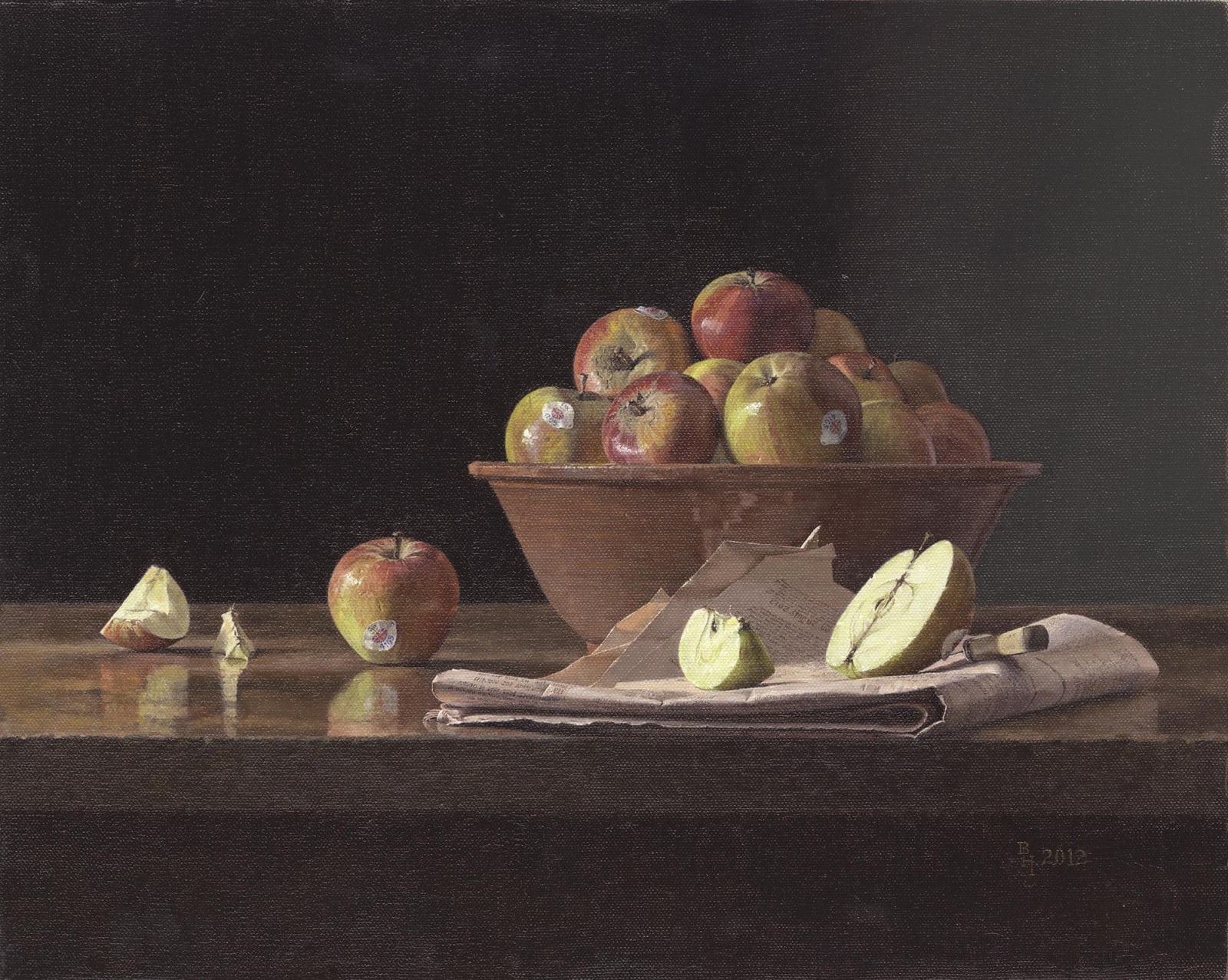 Still Life with Cox Apples and The Financial Times