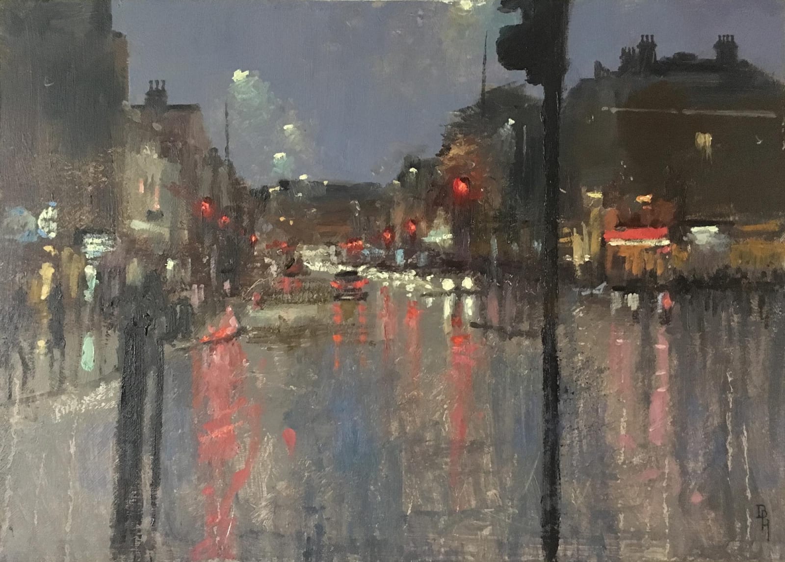 Upper Street Sleet at Dusk