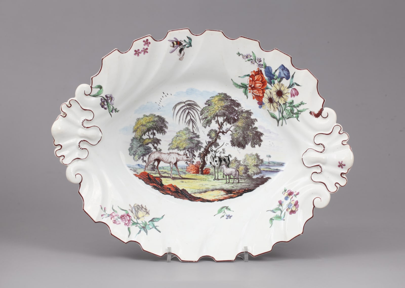A very large and Important Chelsea Porcelain Silver Shaped Dish, Circa 1752