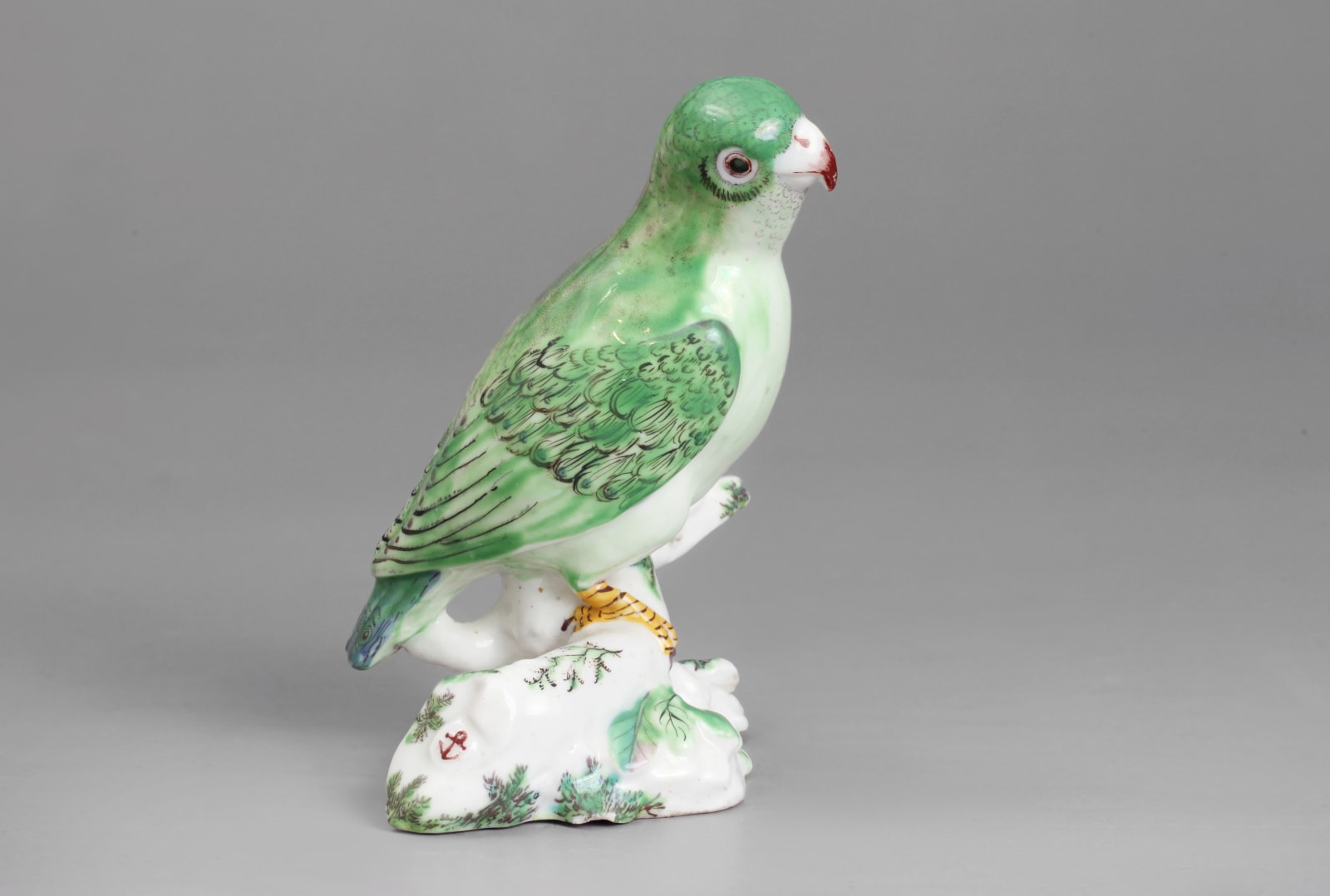 An extremely rare Chelsea Porcelain Parakeet , Circa 1749-52