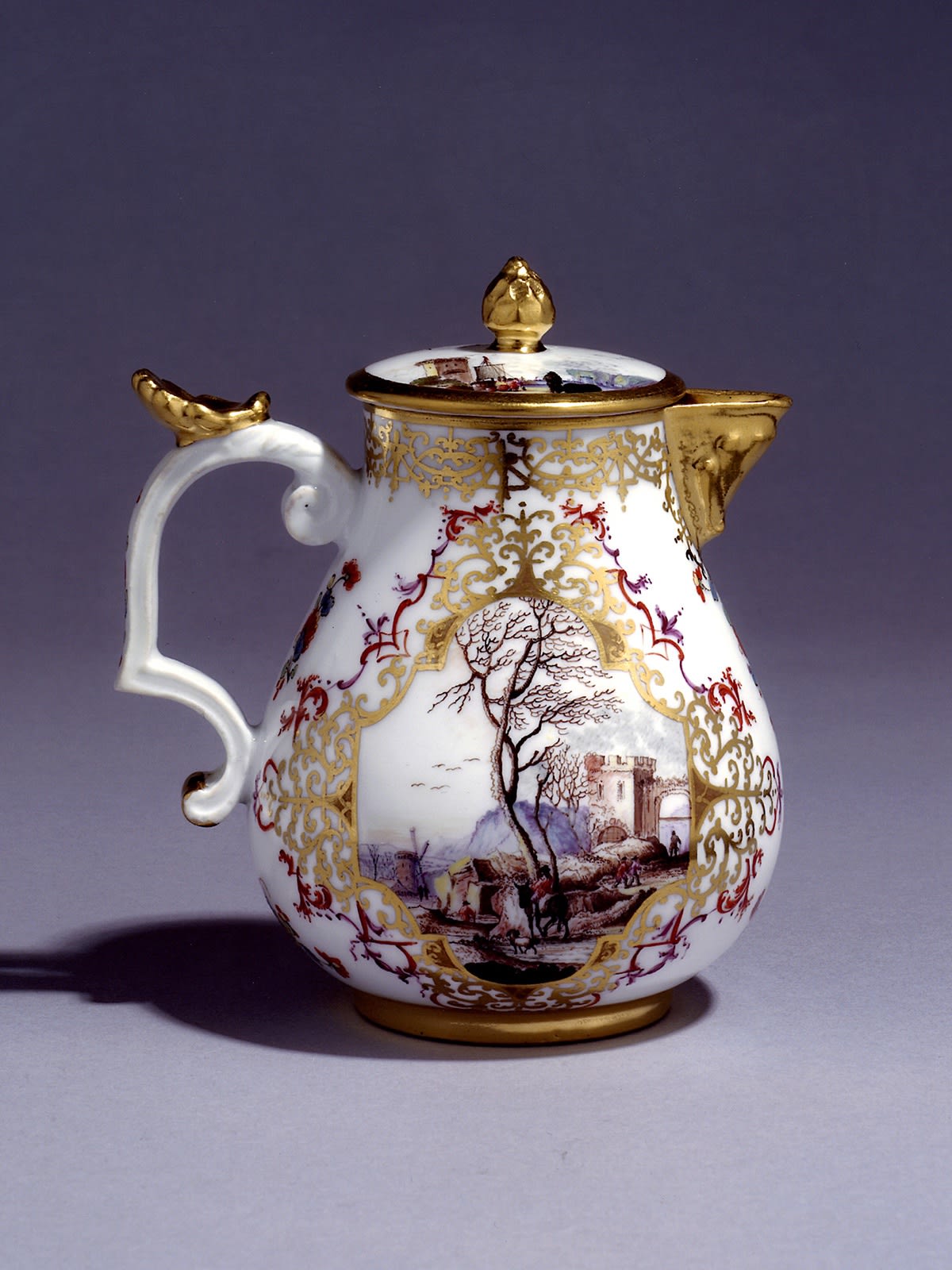 An extremely rare Meissen covered Milk Jug, Circa 1728