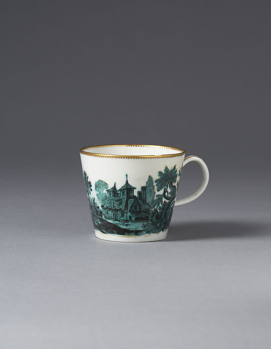A rare Chelsea Gold Anchor Period Trumpet Shaped Cup, Circa 1760-65