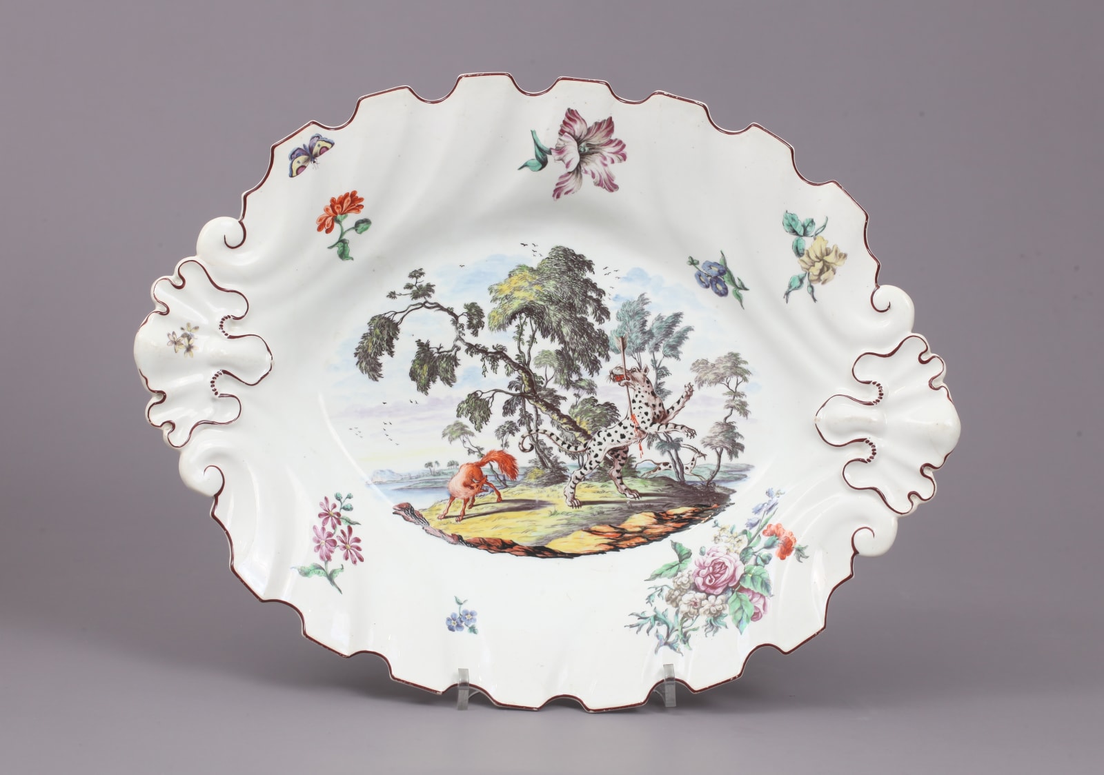 A very large and Important Chelsea Porcelain Silver Shaped Dish, Circa 1752