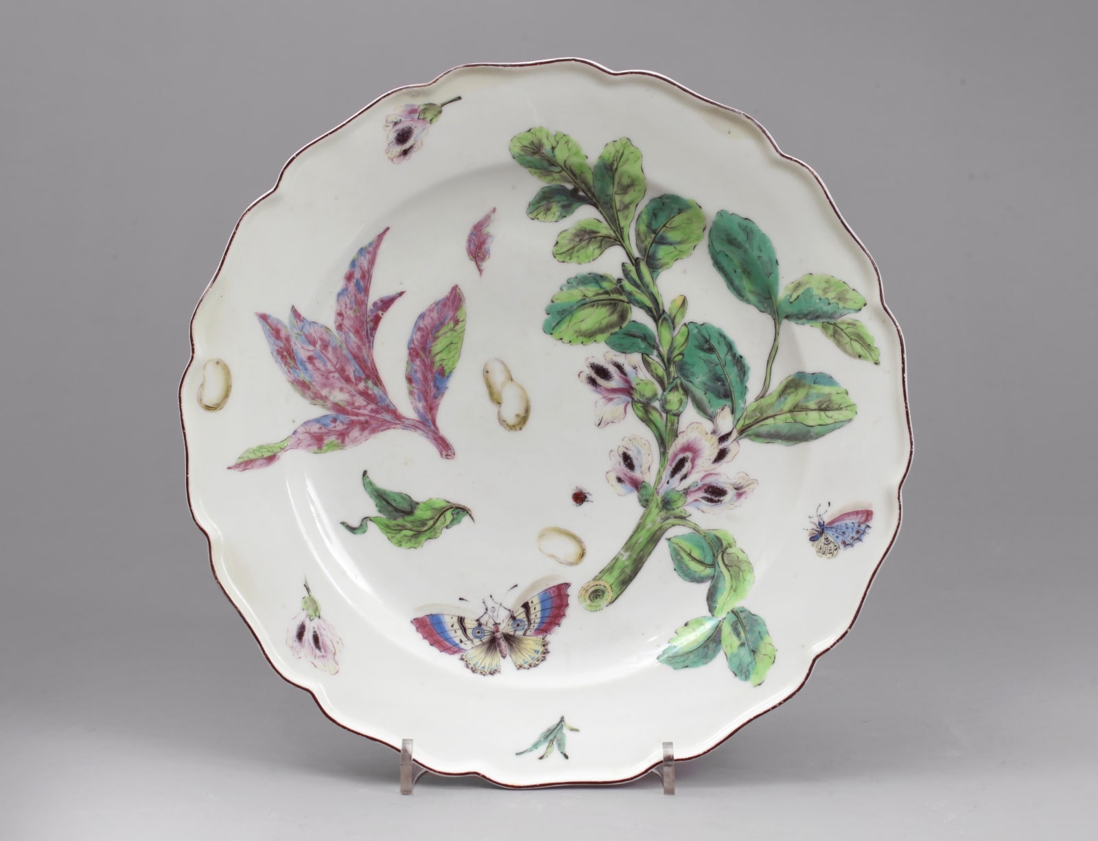 An extremely rare Chelsea Porcelain ‘Hans Sloane’ Dessert Plate, Circa 1753-55