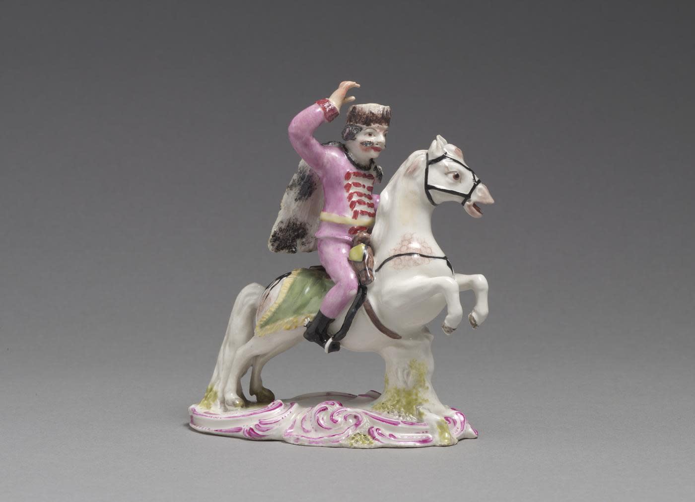 Bow Model of a Hussar on Horseback, Circa 1756.